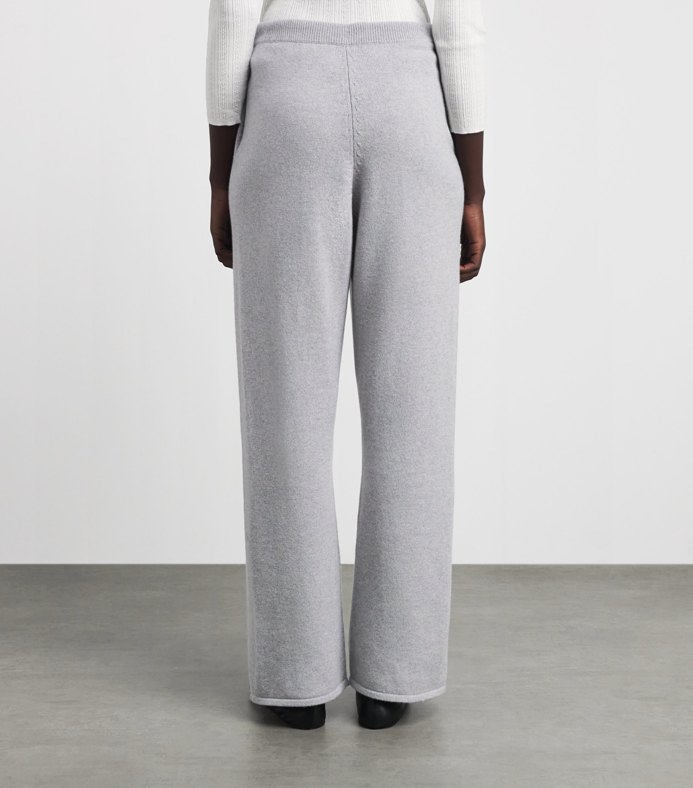 Harrods Womens Cashmere Wide-Leg Sweatpants Coyote Image 5