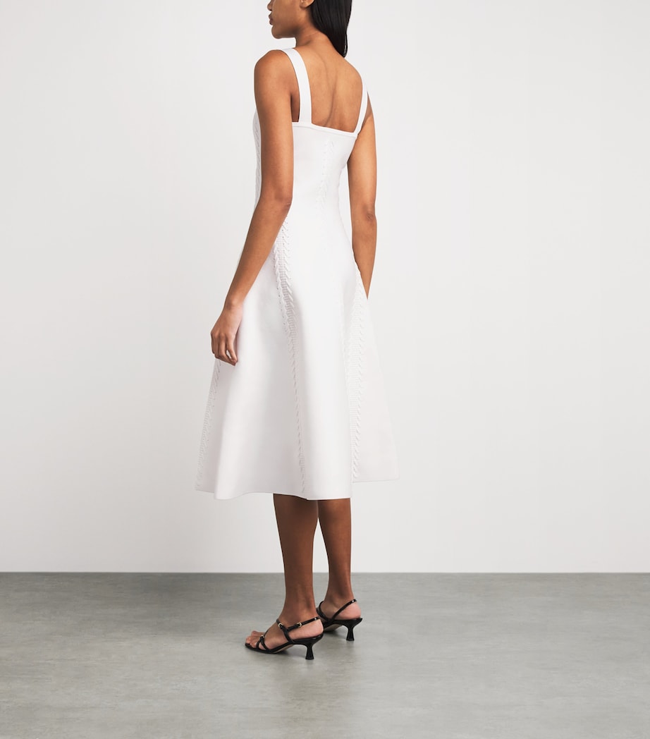 Maje Womens Knit Midi Dress White Image 5