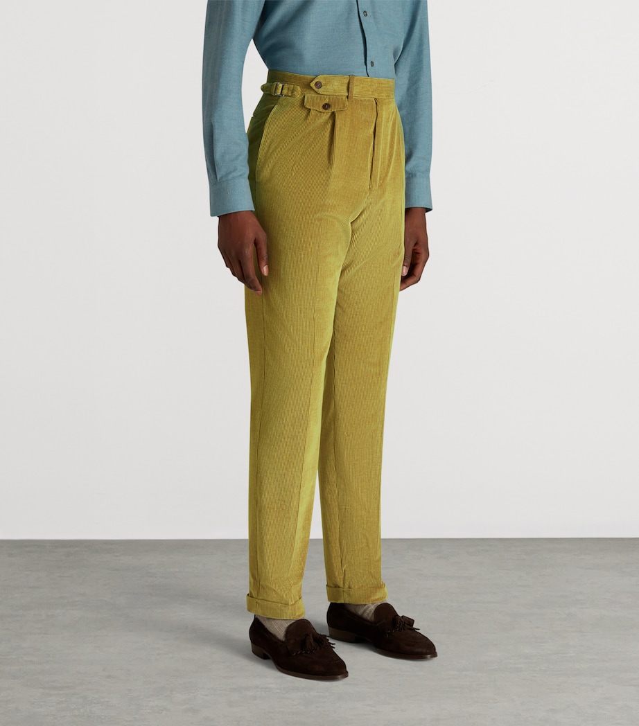 Cotton-Cashmere Corduroy Trousers 753GORSE YELLOW Image 3