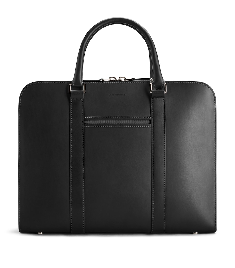 Leather Palissy Briefcase BLACK/GREY Image 1