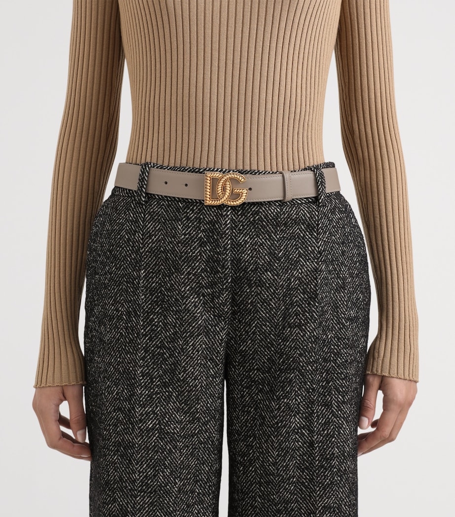 Leather Logo Belt 8I399-TALPA Image 2