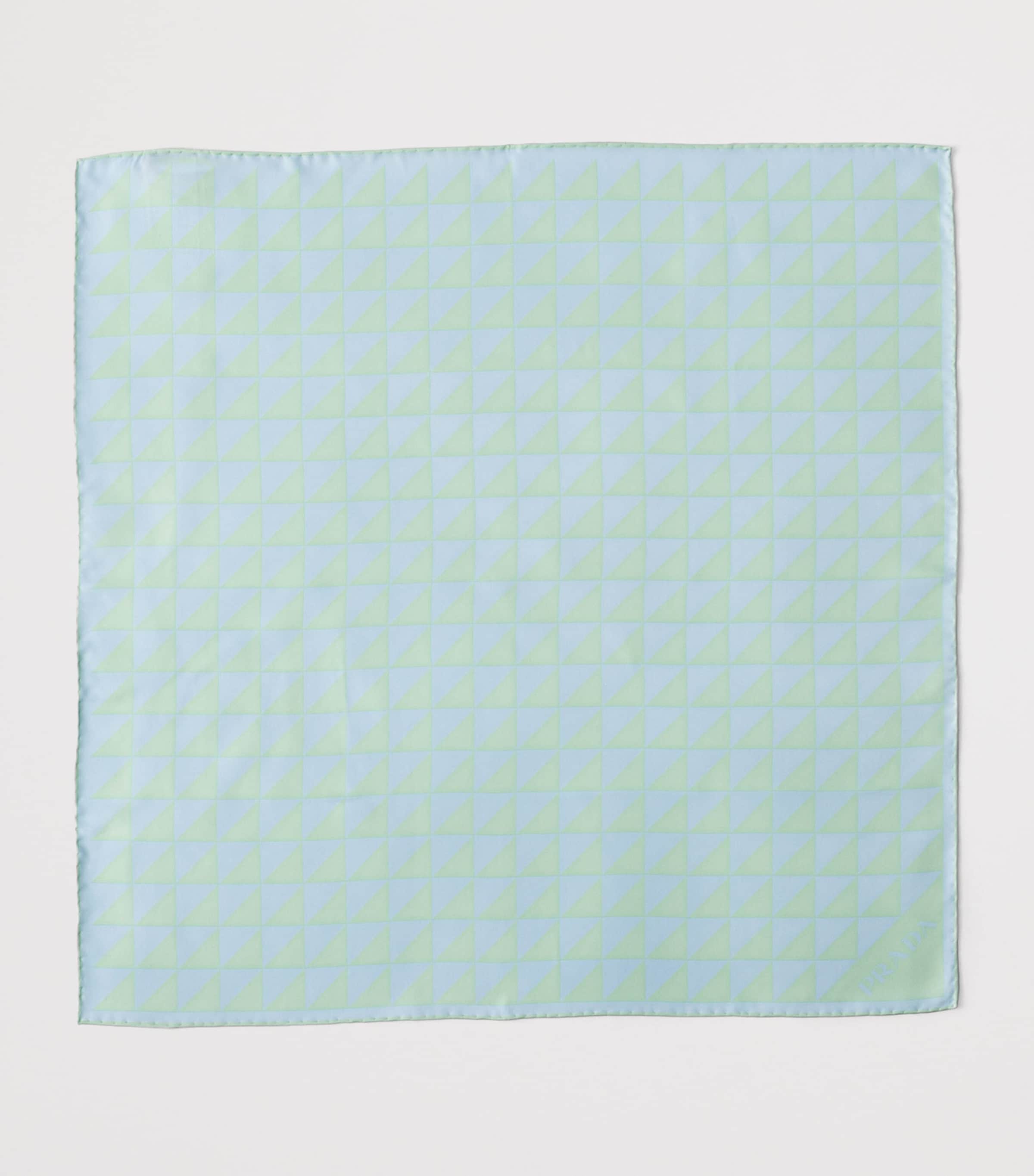 Prada Silk Triangle Scarf Green Image 2