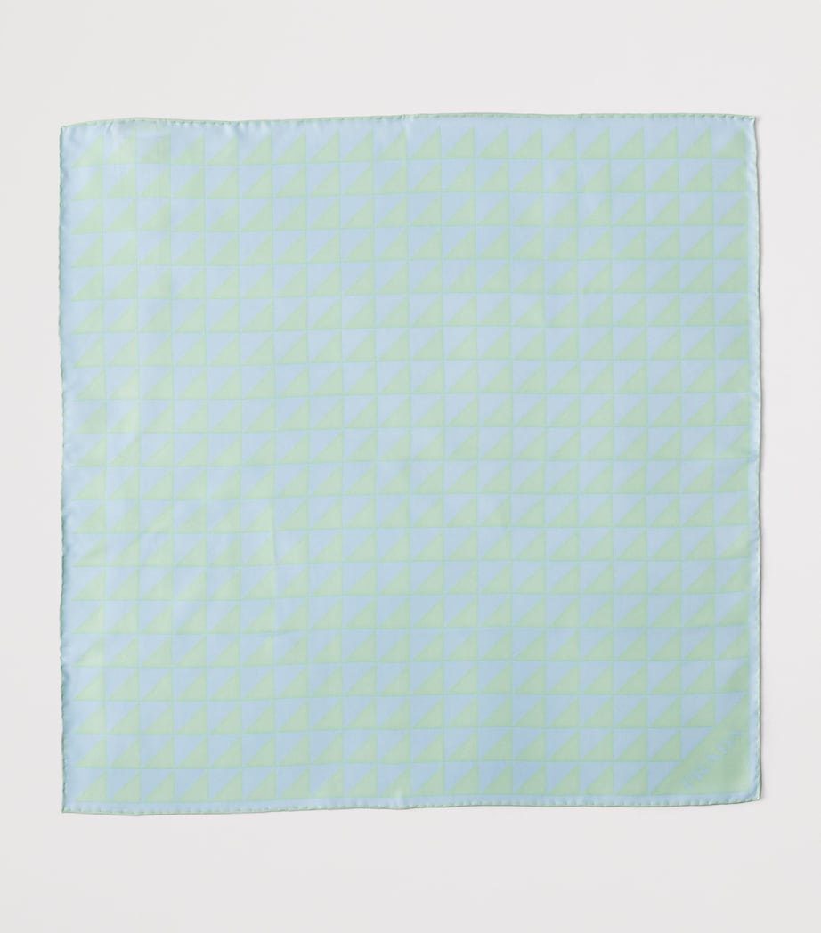 Prada Silk Triangle Scarf Green Image 2