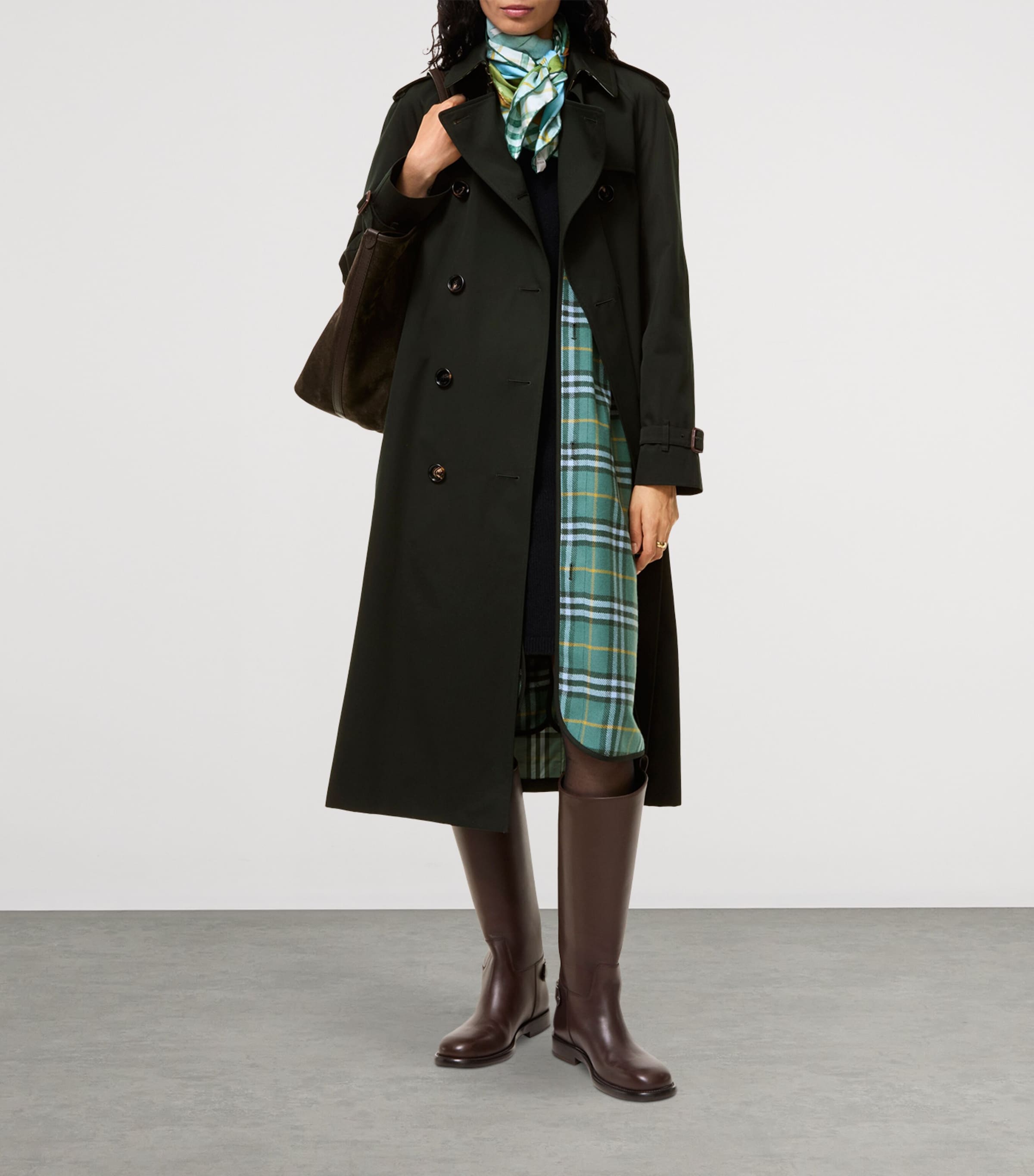 Burberry Green Highgrove x Burberry Cotton Gabardine Waterloo