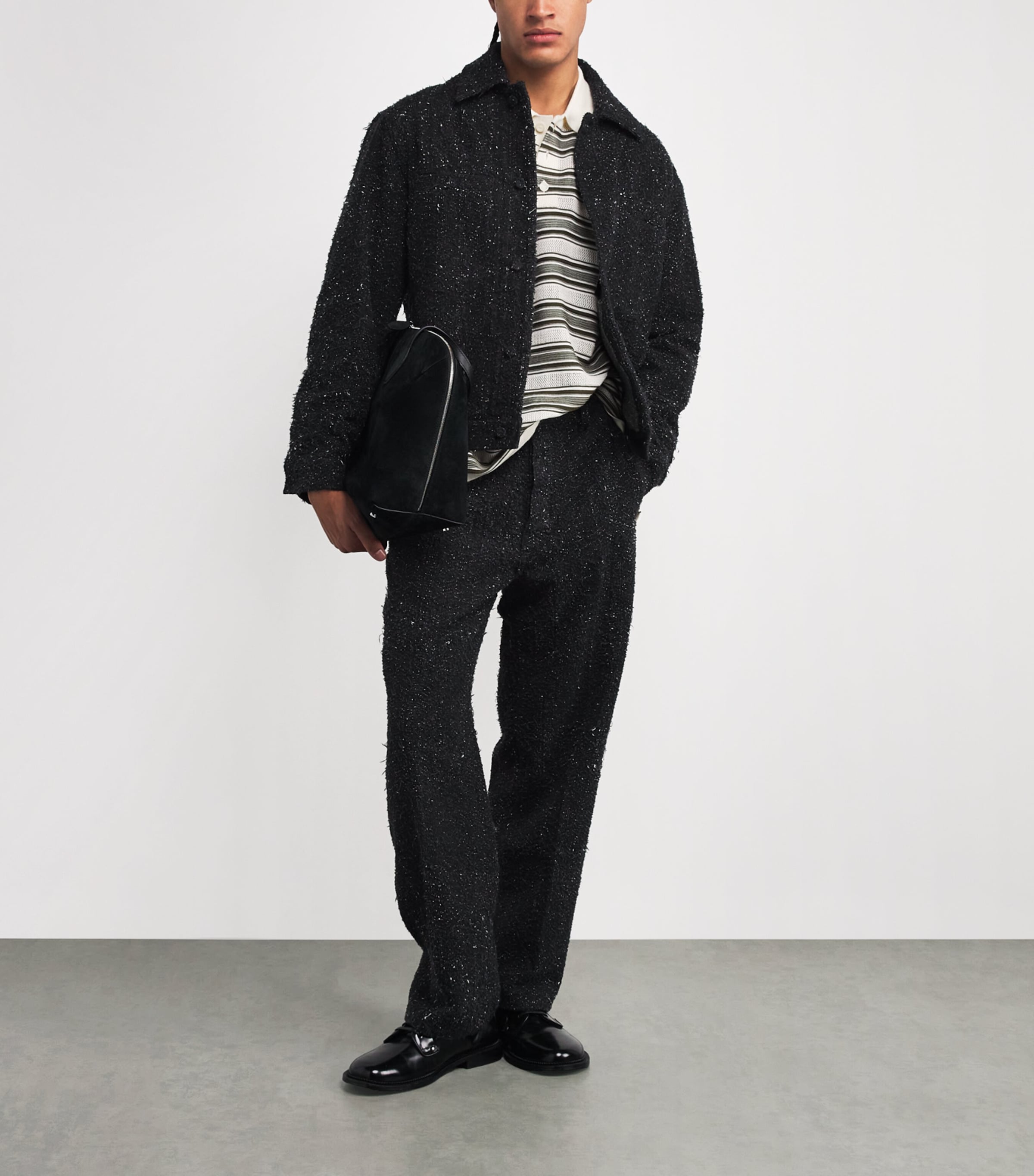 Cotton Towel Trousers BLACK Image 2