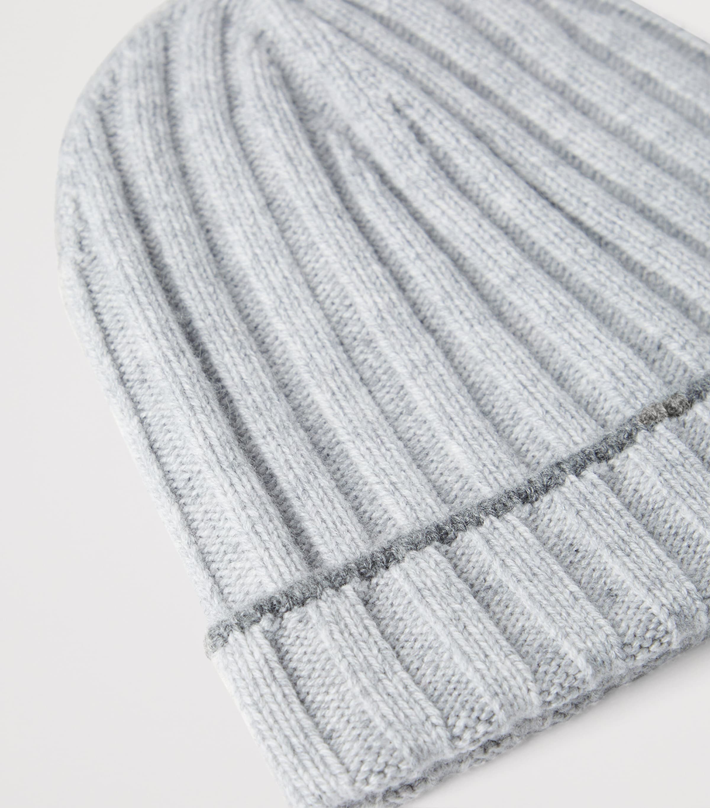 Cashmere Ribbed Beanie CS170 Image 2
