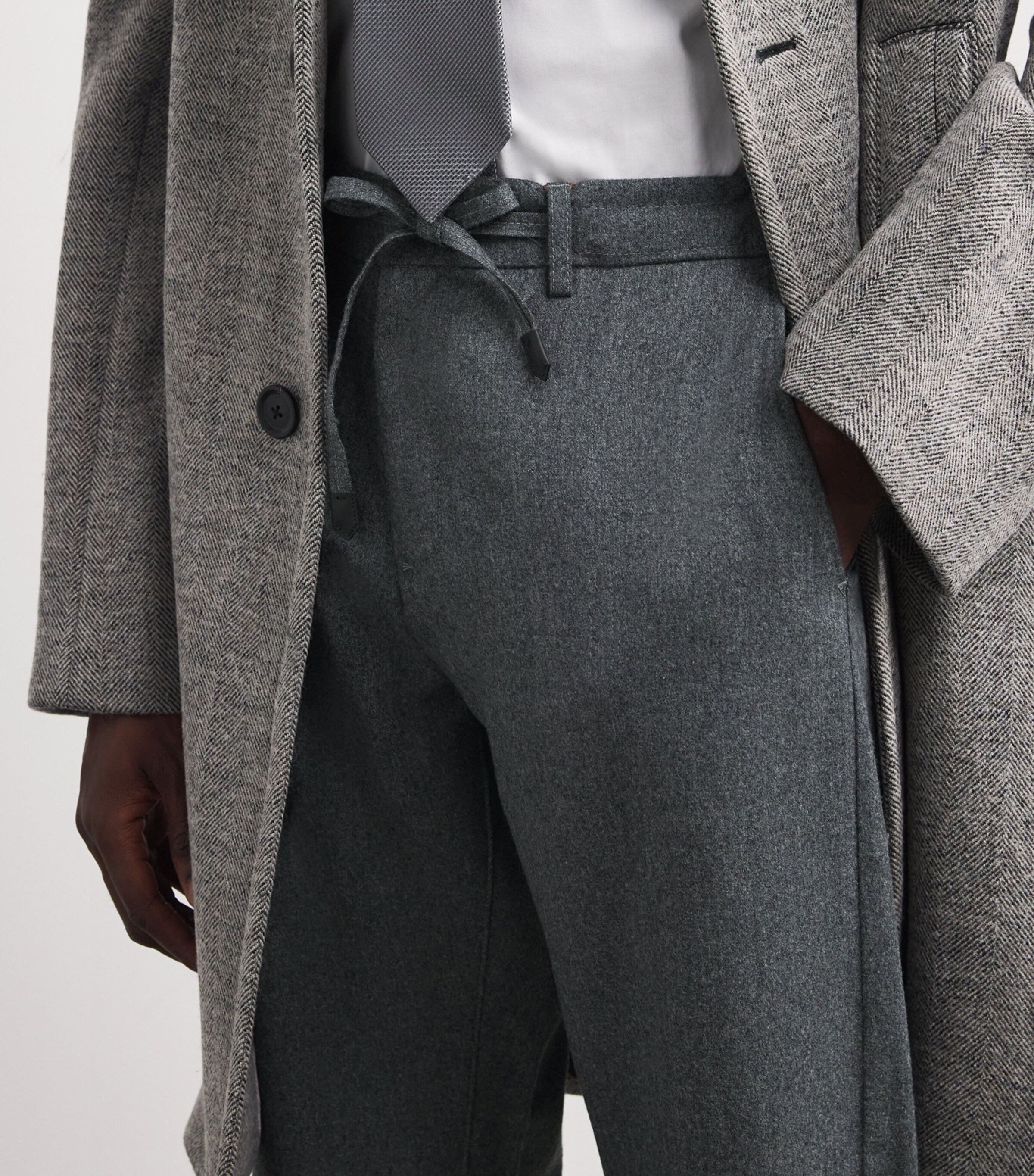 Canali Mens Wool Chinos Image 6