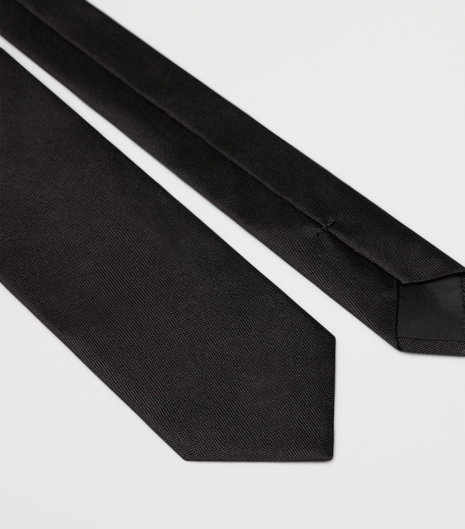 Silk Logo Tie BLACK Image 2