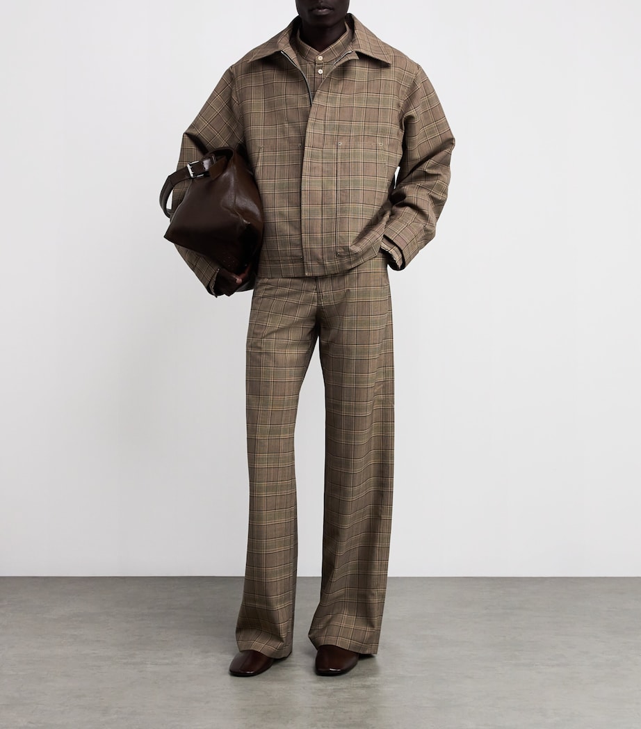 Cotton-Blend Check Chore Jacket BROWN CHECK Image 2