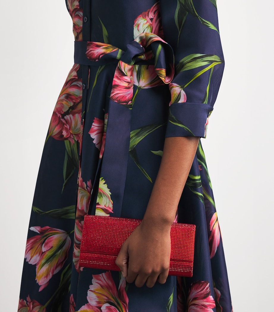 Silk Floral Trench Gown 037 DARK NAVY MULTI Image 6
