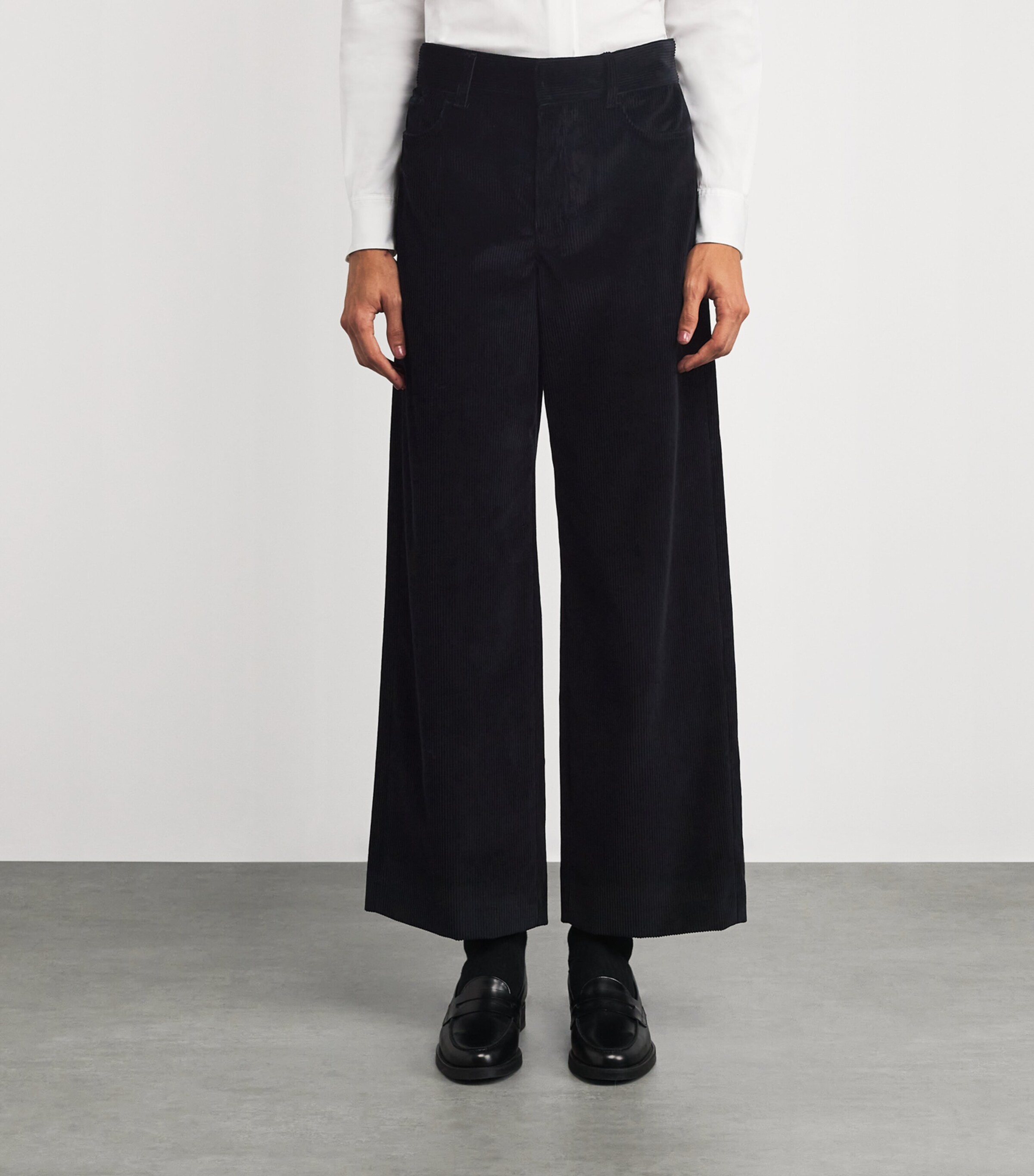 Cotton Corduroy Trousers BLACK Image 3