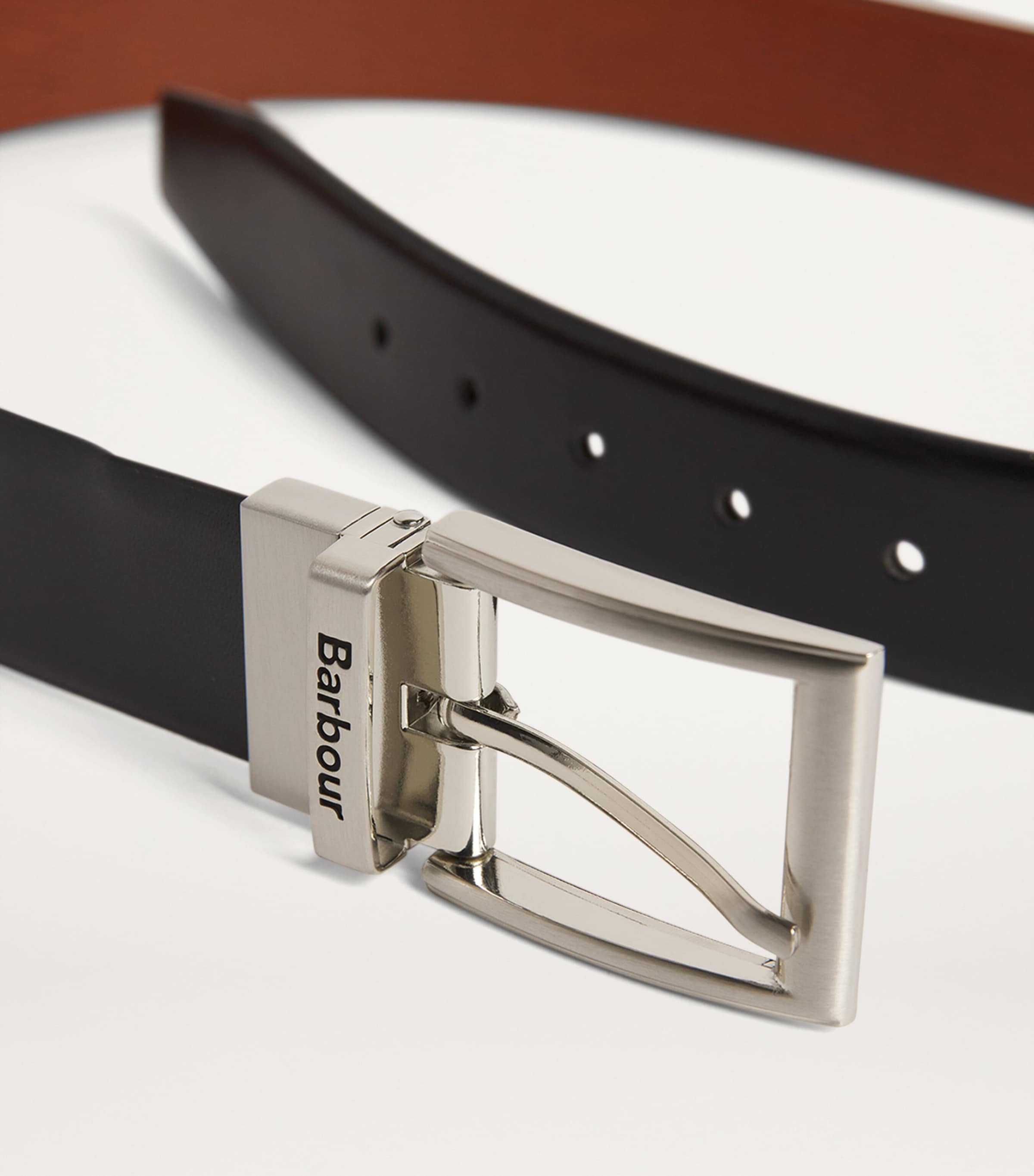 Leather Reversible Belt BLACK/CHESTNUT BROWN Image 7