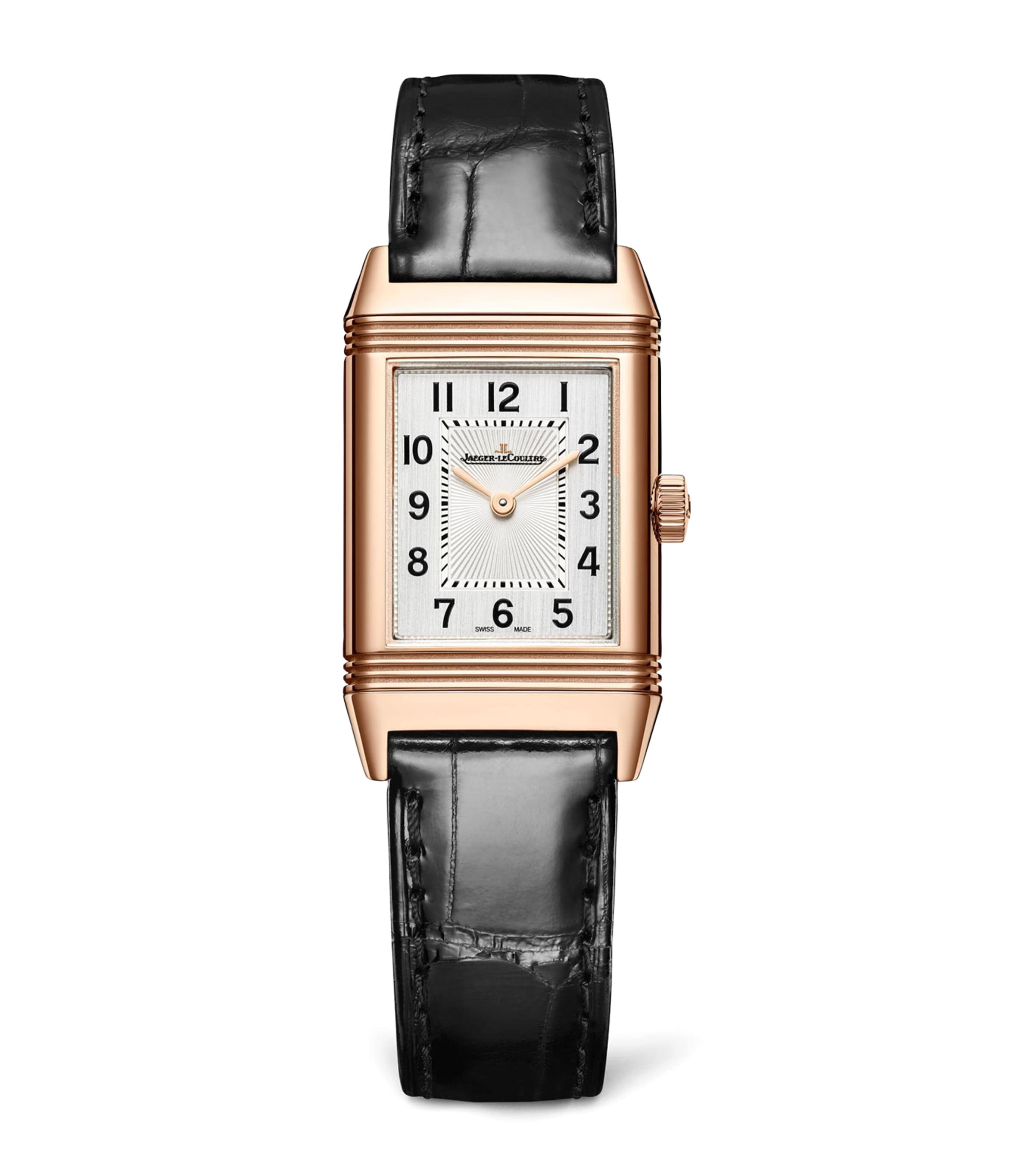 Jaeger-lecoultre Pink Gold Reverso Classic Watch In Black