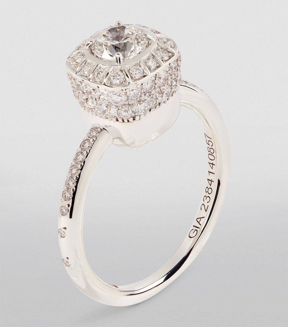 White Gold and Diamond Nudo Petit Ring GV105 Image 2