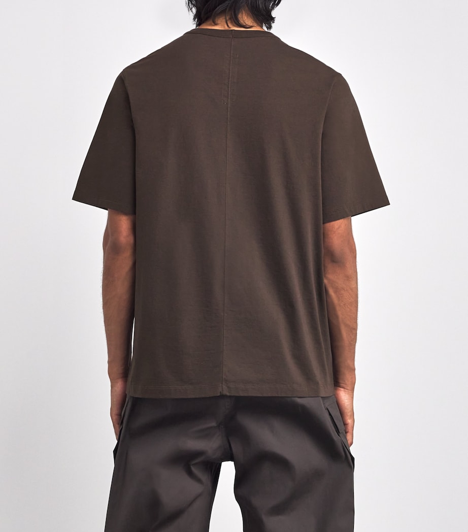 Rick Owens Mens Cotton Brad T-Shirt Drkdust Image 4