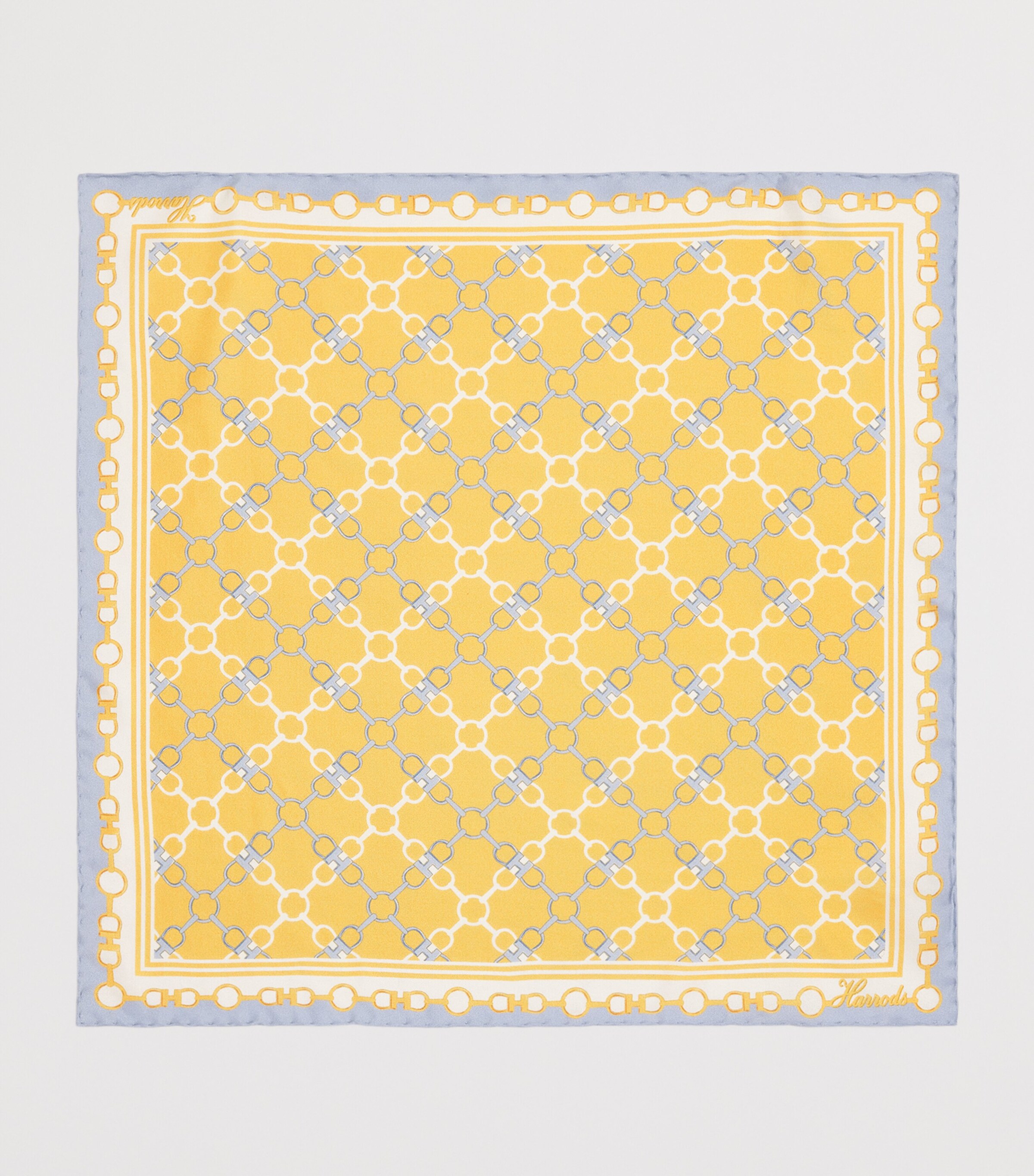 Silk Chain Print Scarf YELLOW Image 4