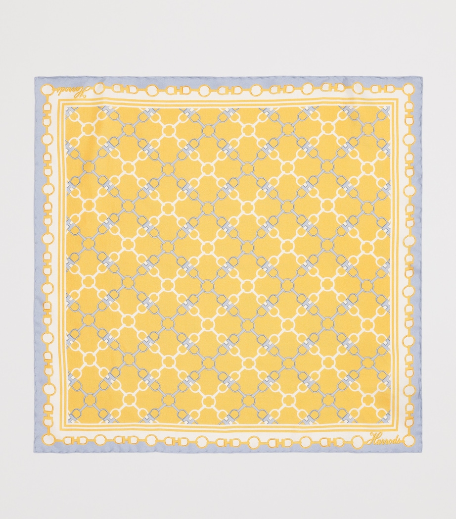 Silk Chain Print Scarf YELLOW Image 4