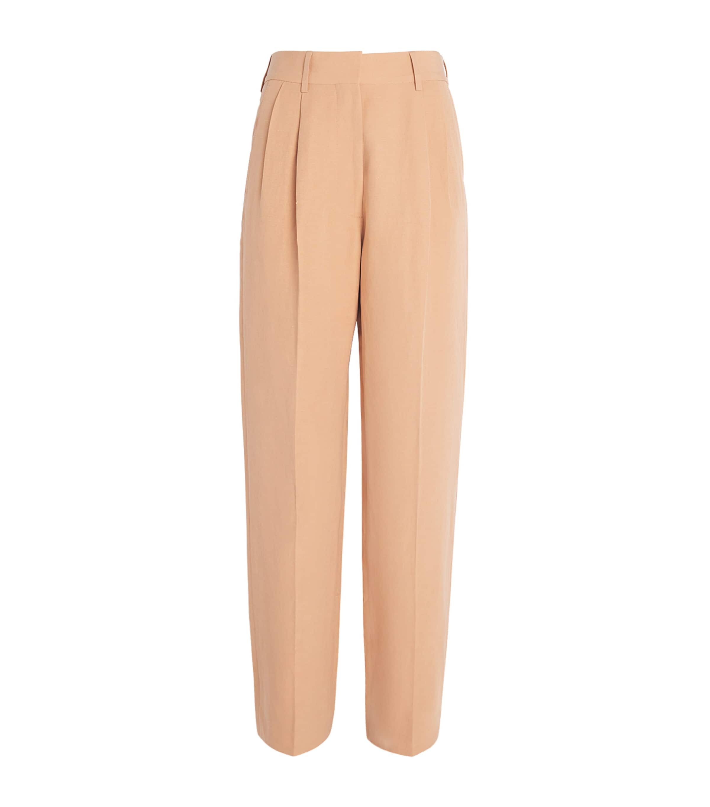Blazé Milano Virgin Wool Fox Tailored Trousers In Pink