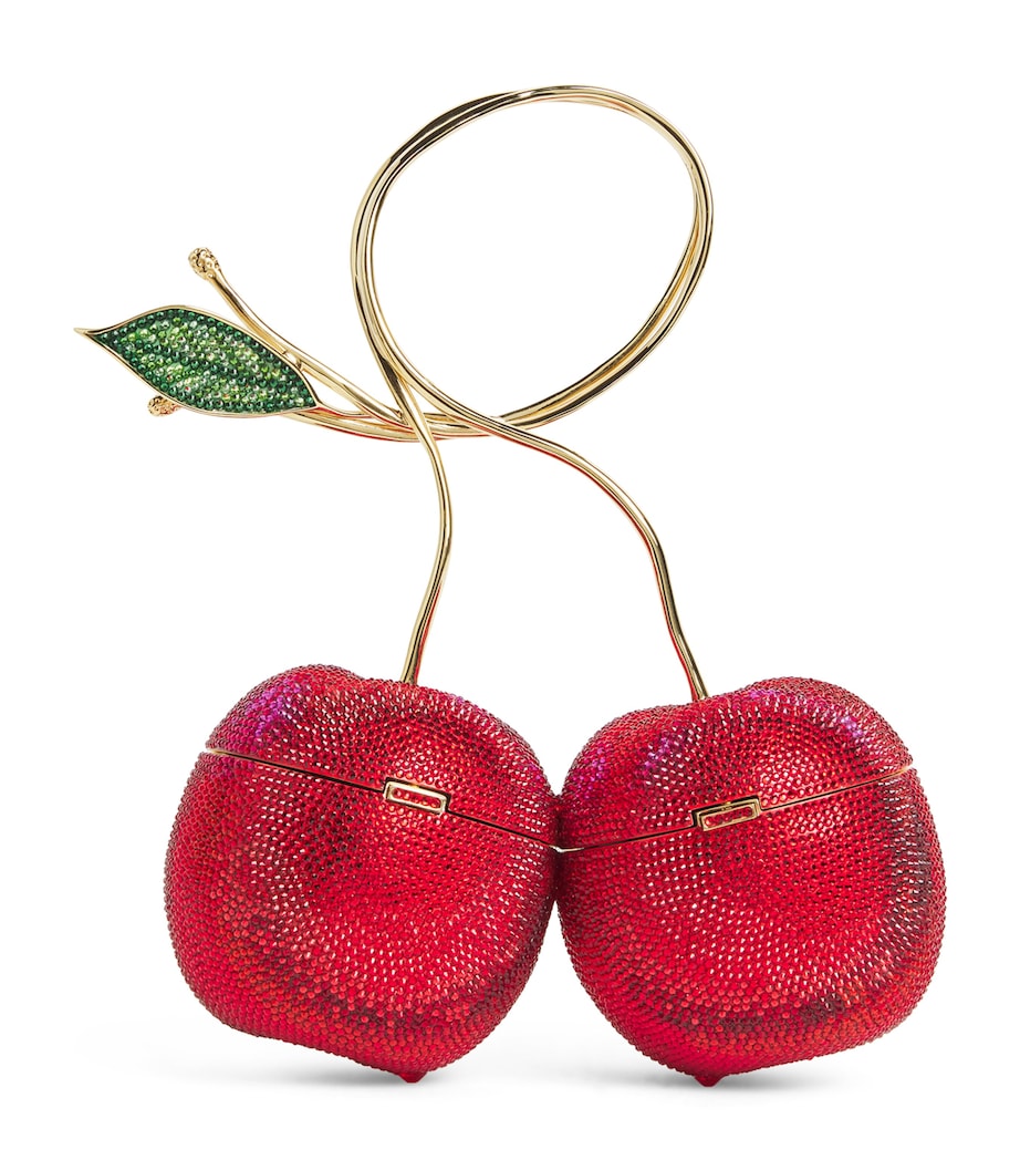Judith Leiber Embellished Cherry Clutch Bag Clsmt Image 1