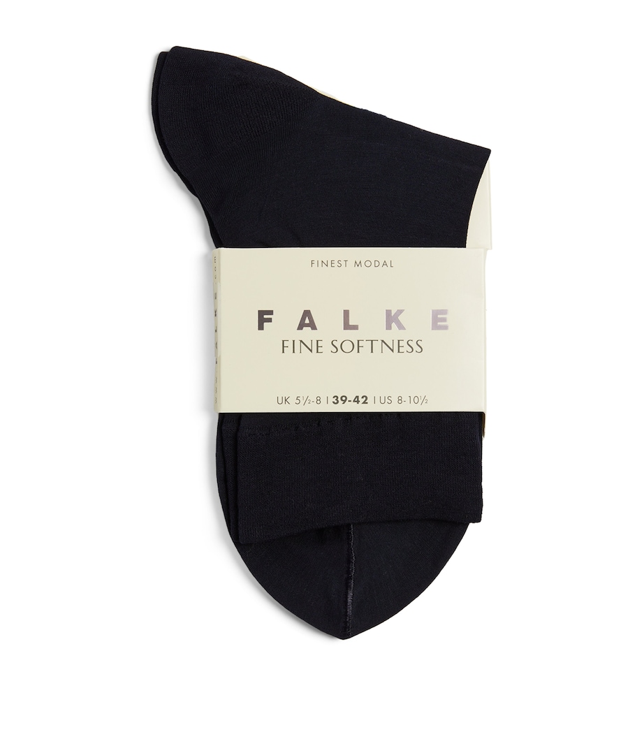 Falke Womens Fine Softness Socks Dark Navy Image 1