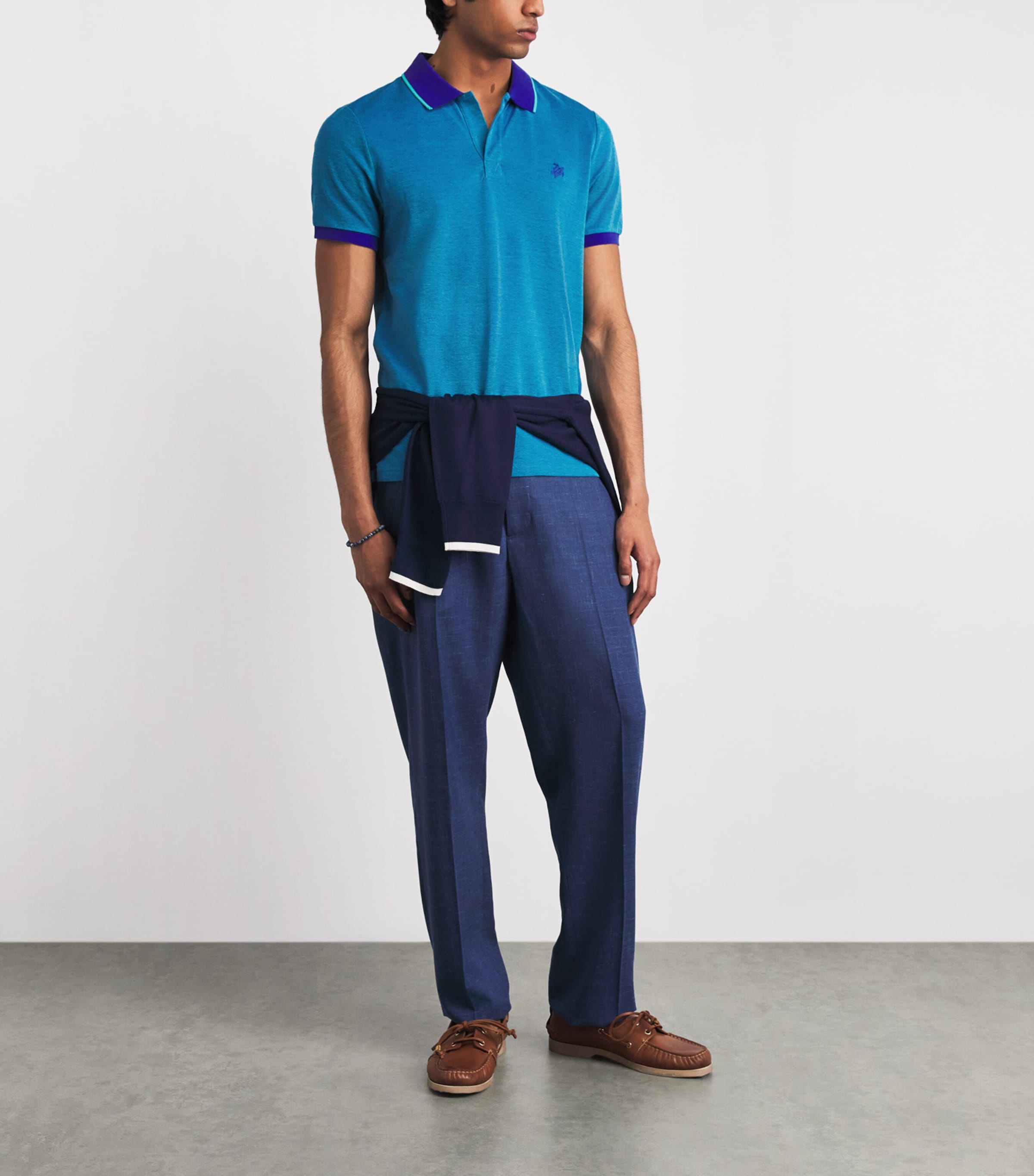 Vilebrequin Mens Organic Cotton Palatin Polo Shirt Marrakech Image 2