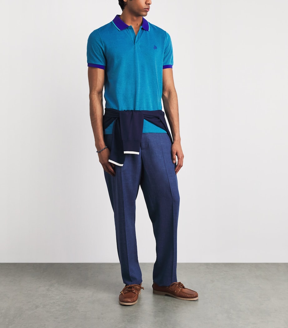 Vilebrequin Mens Organic Cotton Palatin Polo Shirt Marrakech Image 2