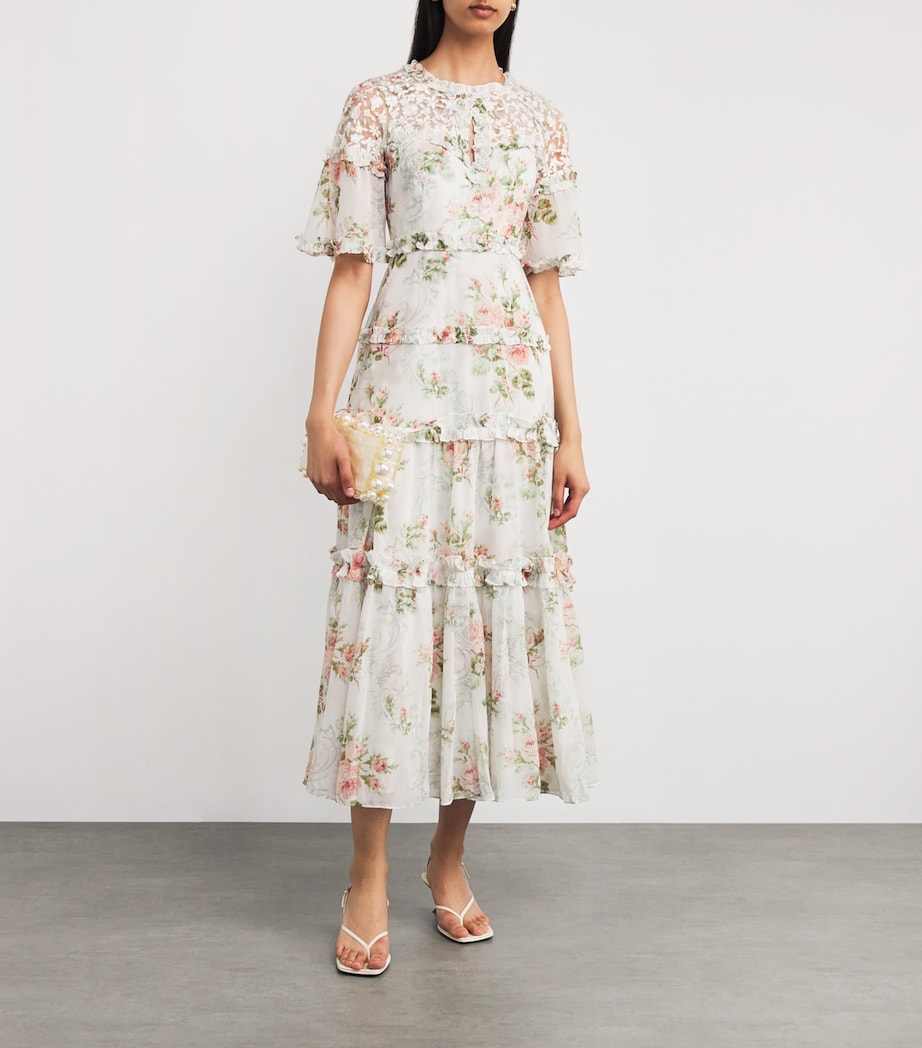 Chiffon Madame Rose Carla Maxi Dress MOONSHINE Image 2