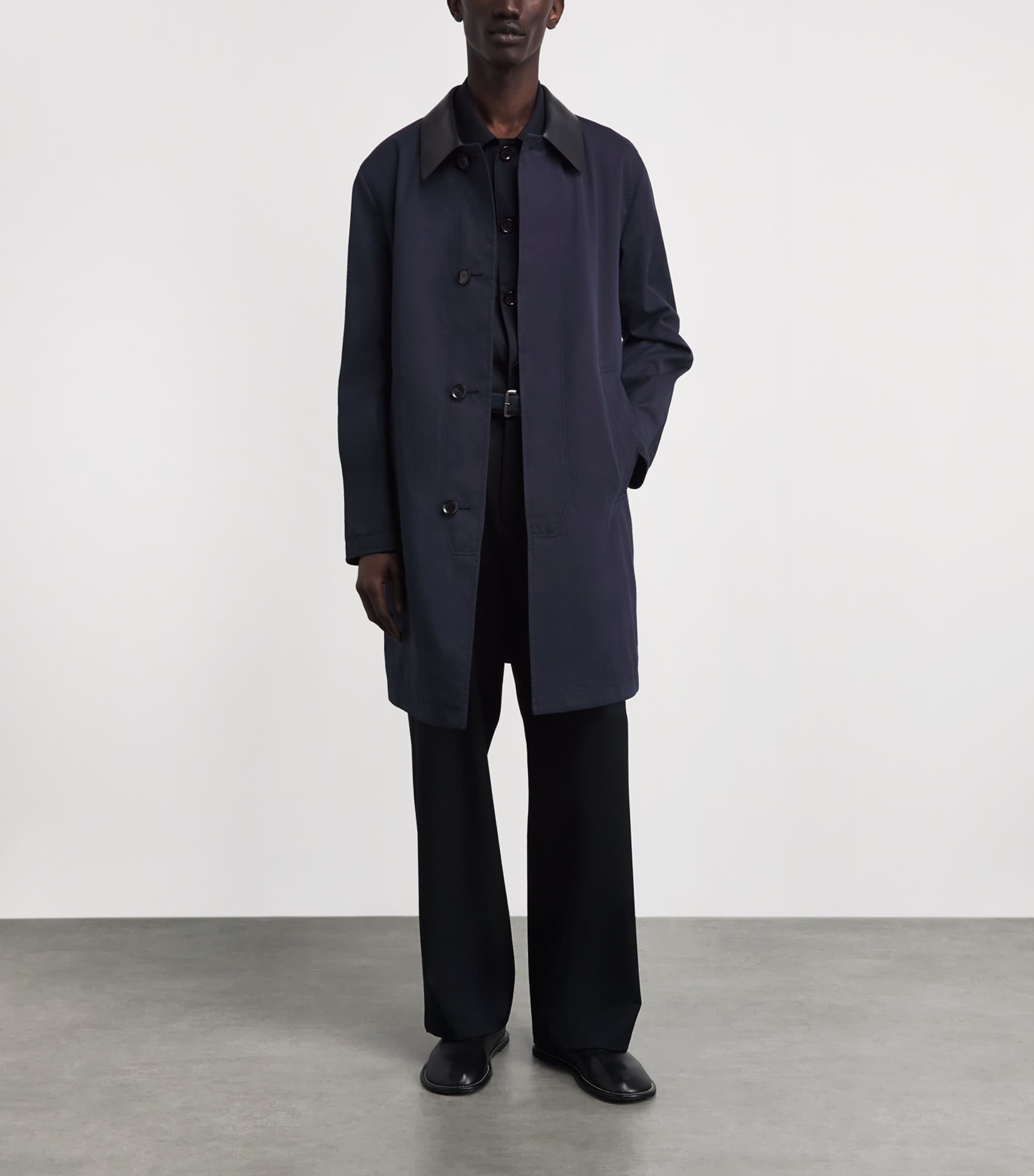 Brioni Mens Leather-Trim Reversible Jacket Image 2