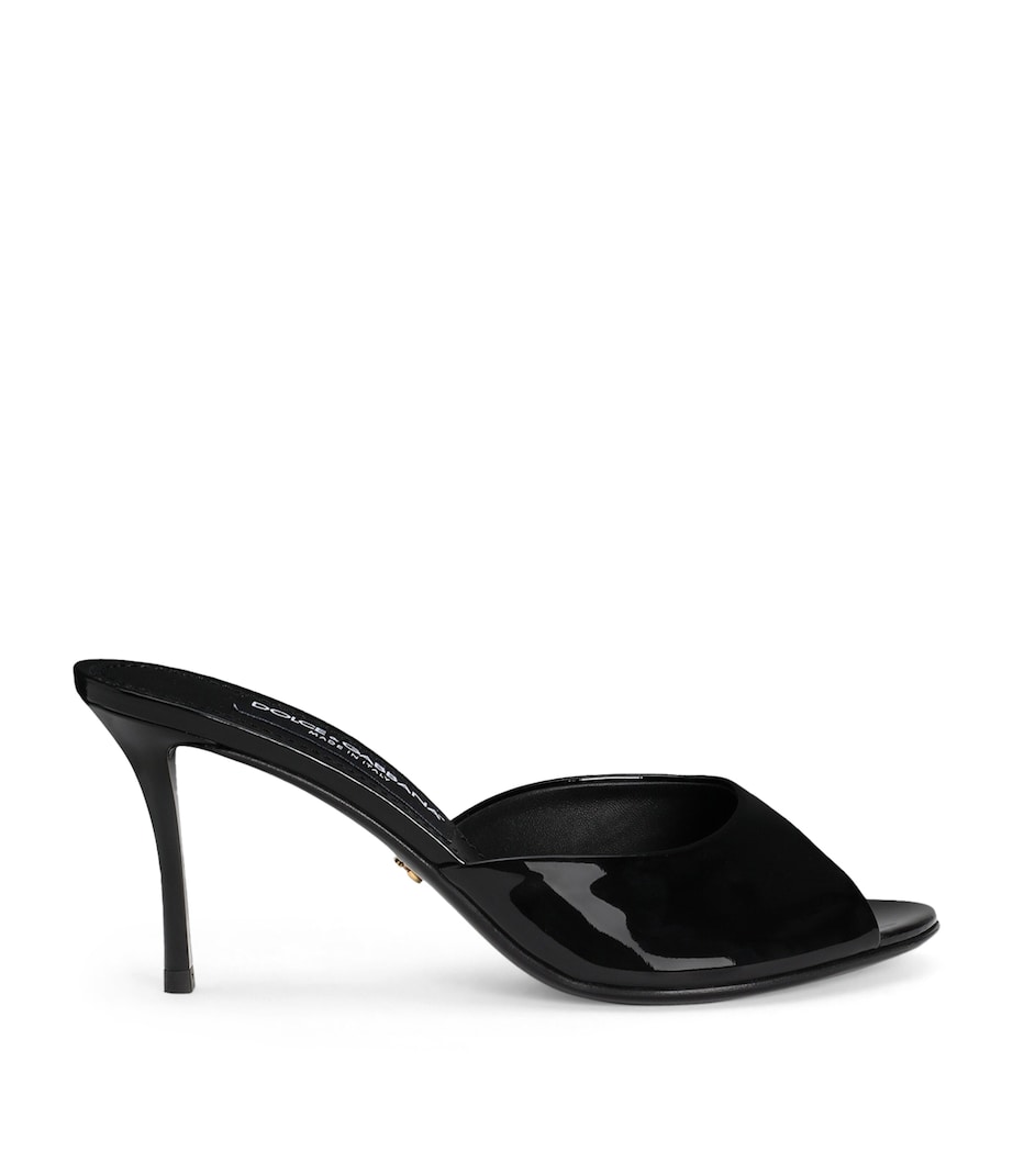 Dolce&Gabbana Patent Leather Keira Mules 75 Blac Image 1