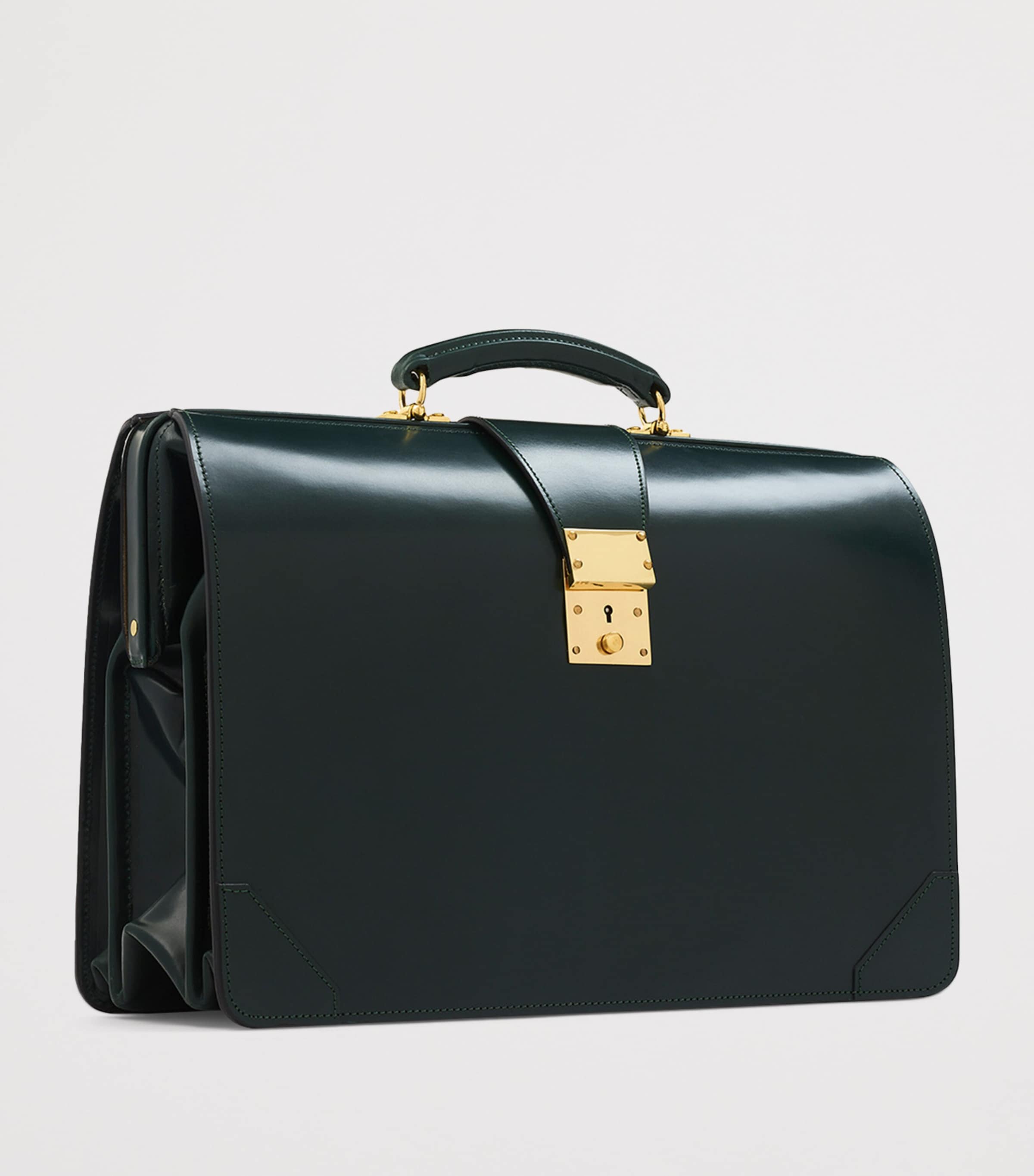 Leather Whitehall Briefcase GREEN Image 2