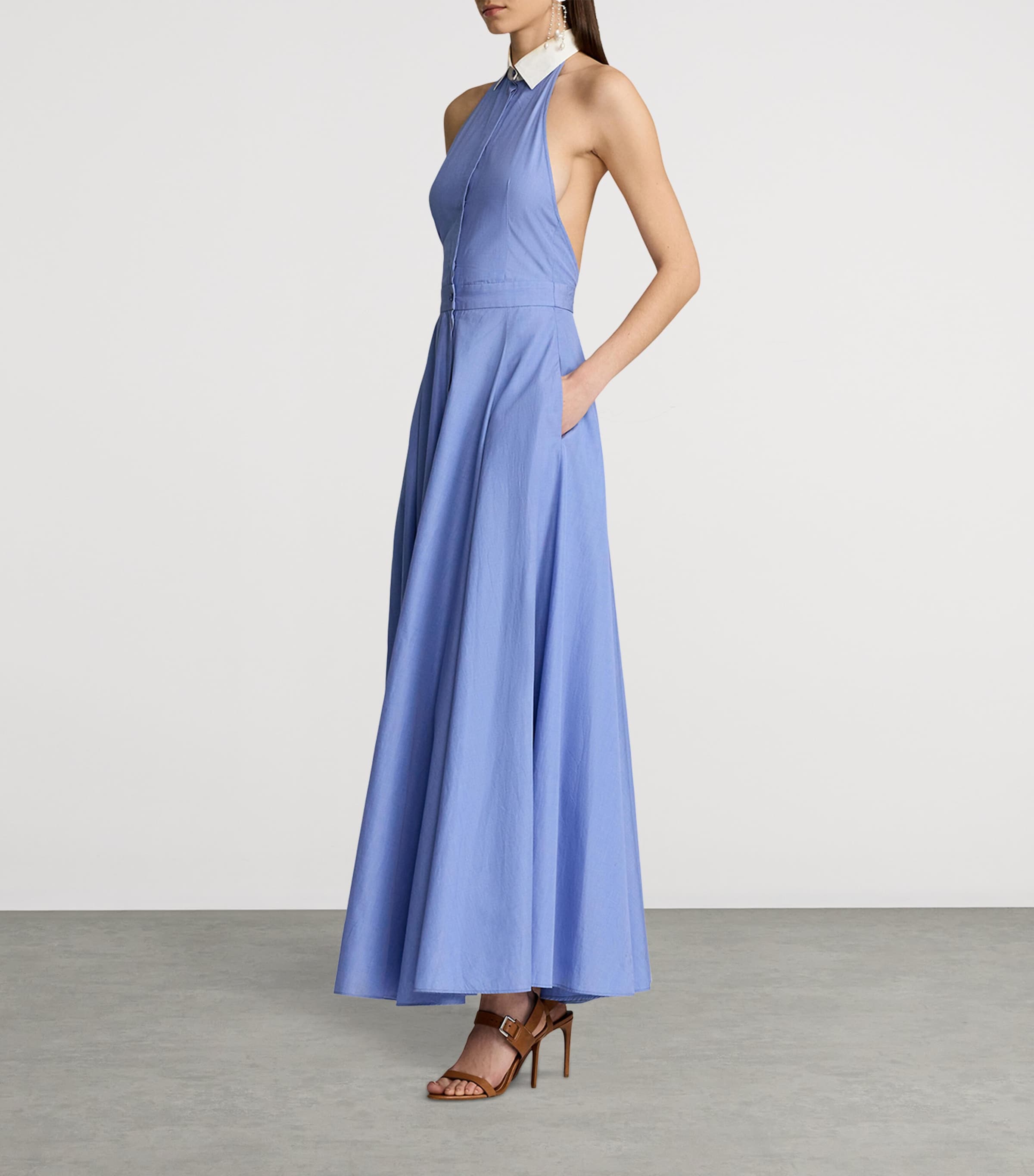 Cotton Eldred Maxi Dress LIGHT BLUE Image 5