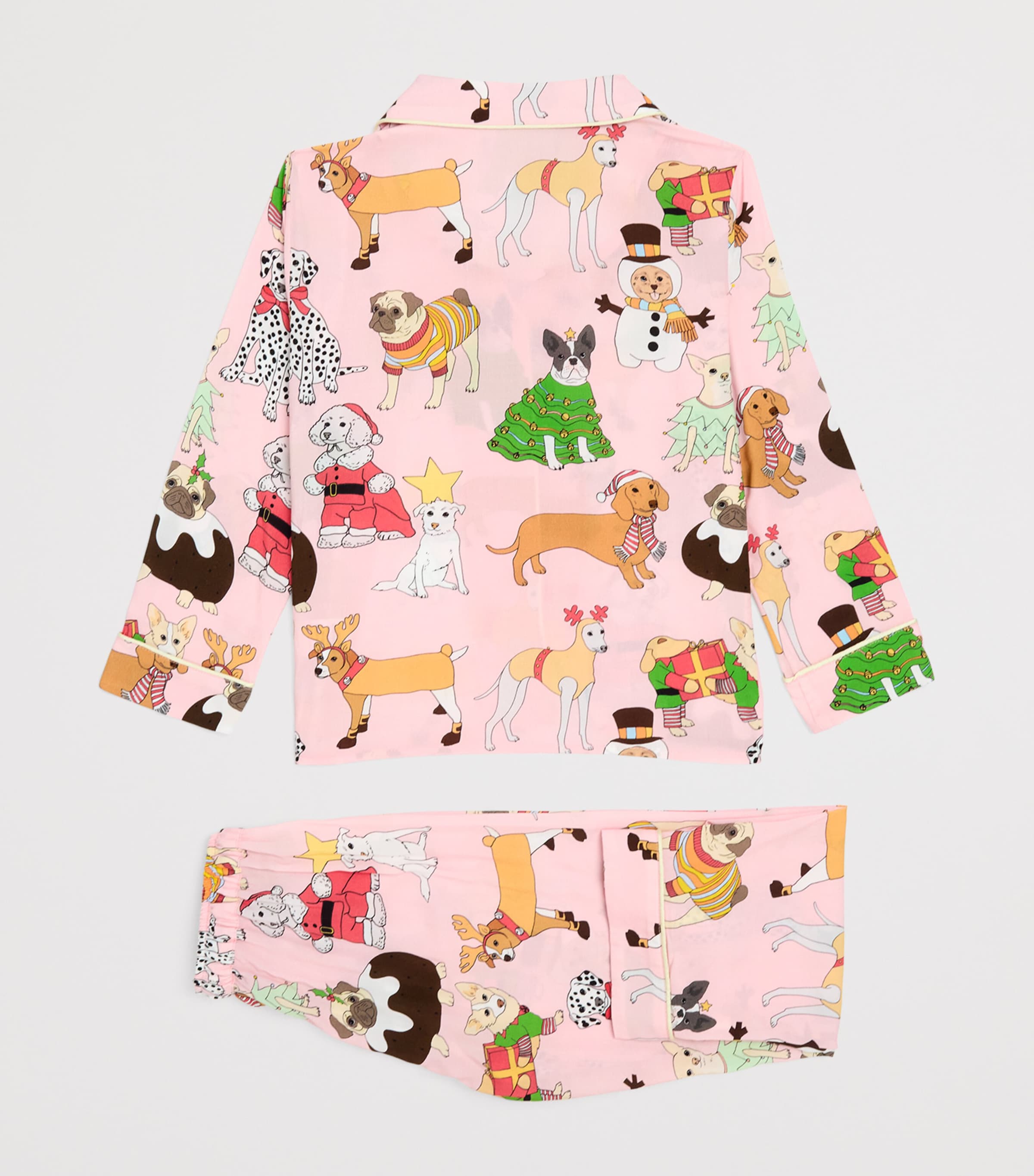 Christmas Dogs Pyjama Set (2-13 Years) PINK Image 2