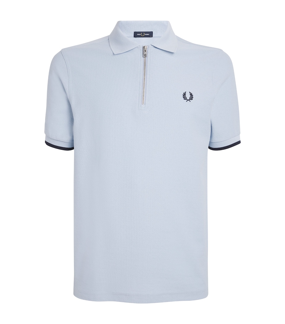 Cotton Crepe Piqué Polo Shirt 146LT SMOKE Image 1