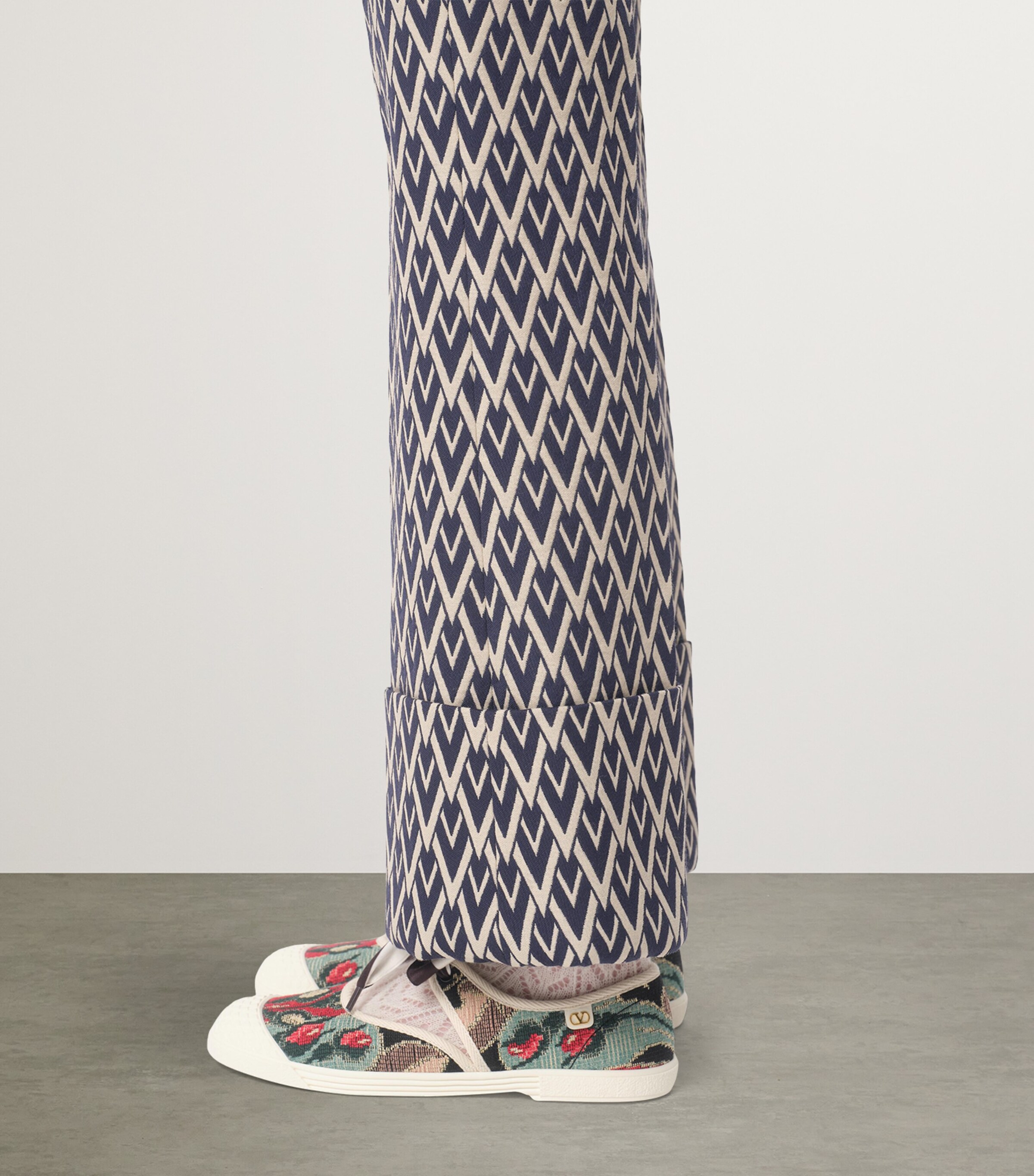 Valentino Wool Jacquard Trousers | Harrods UK