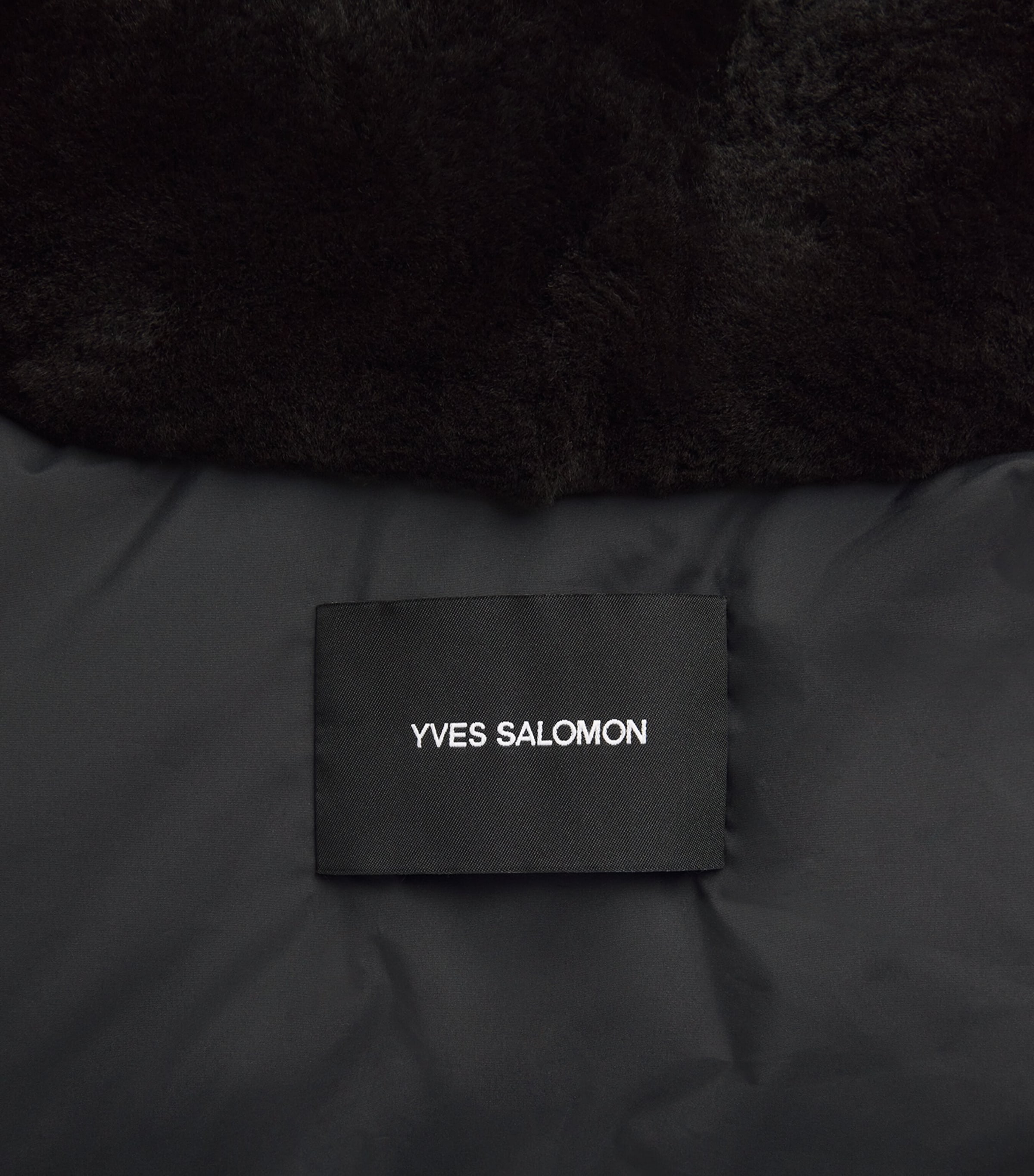 Wool-Silk Mink-Trim Puffer Jacket B0232 ANTHRACITE/MHO Image 5