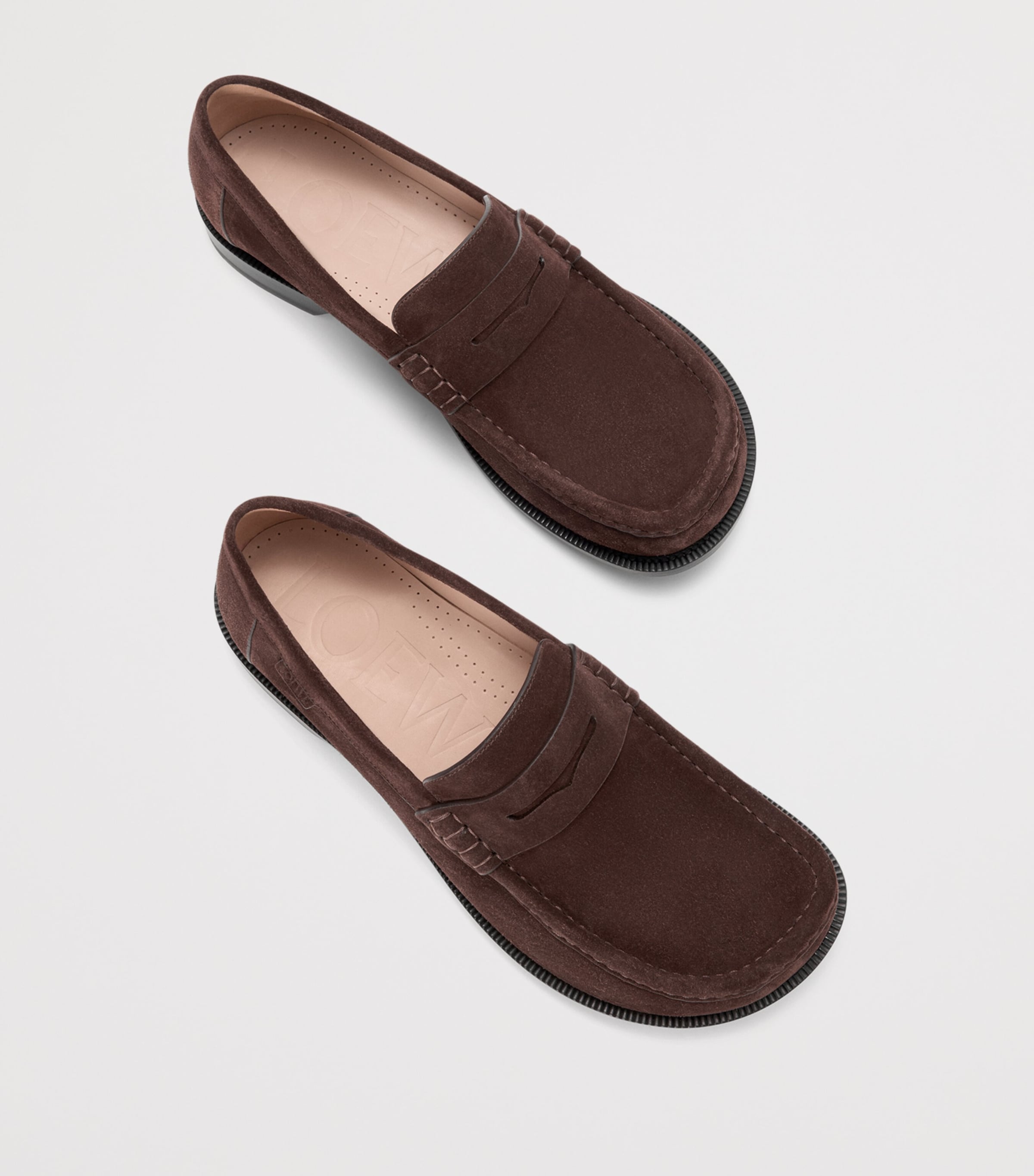 Suede Campo Loafers DARK BROWN Image 3