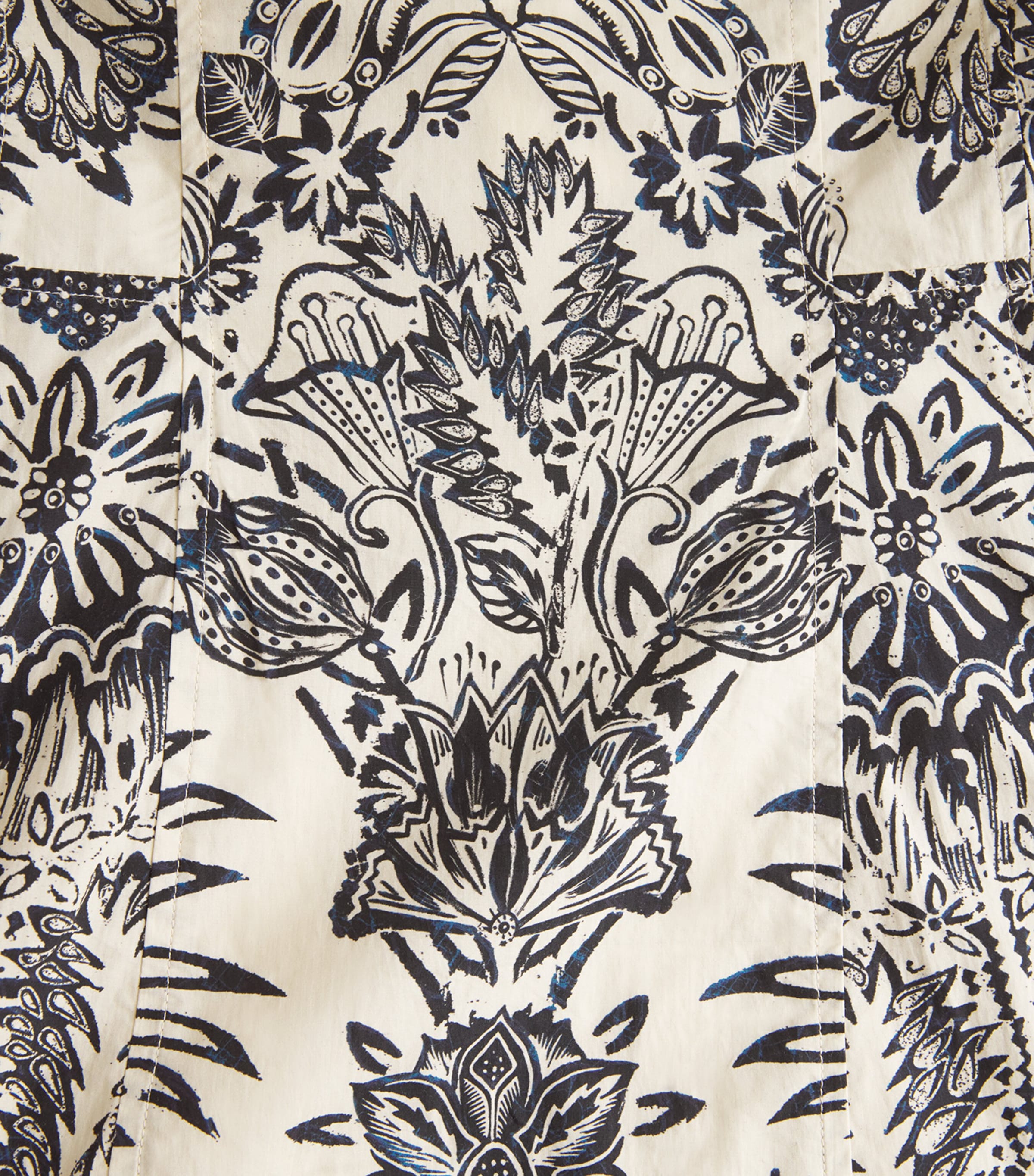 Cotton Poplin Natali Midi Dress IVORY FLORA Image 5