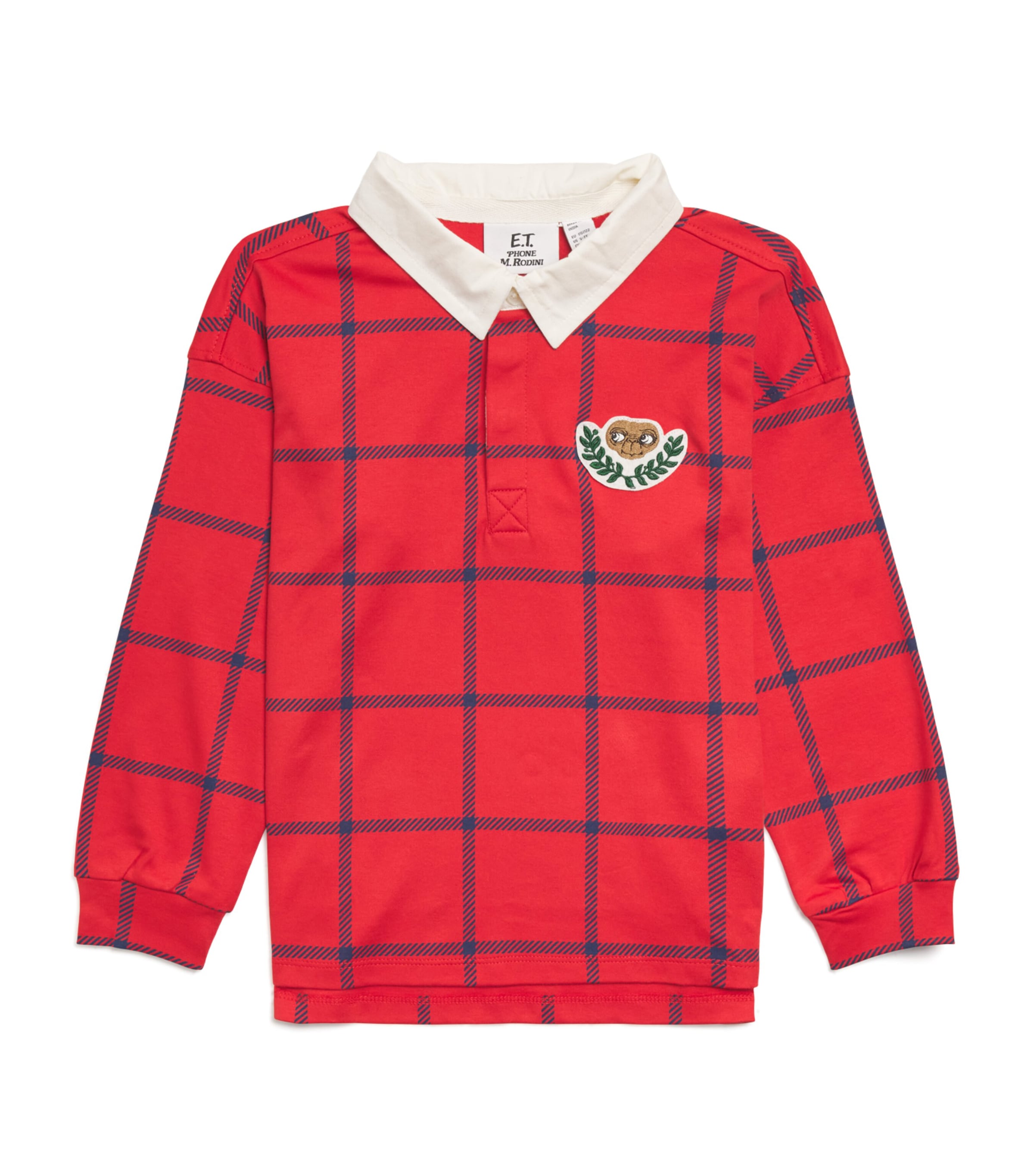 Mini Rodini Red x E.T. Cotton Patch Rugby Shirt (3-11 Years) | Harrods AU