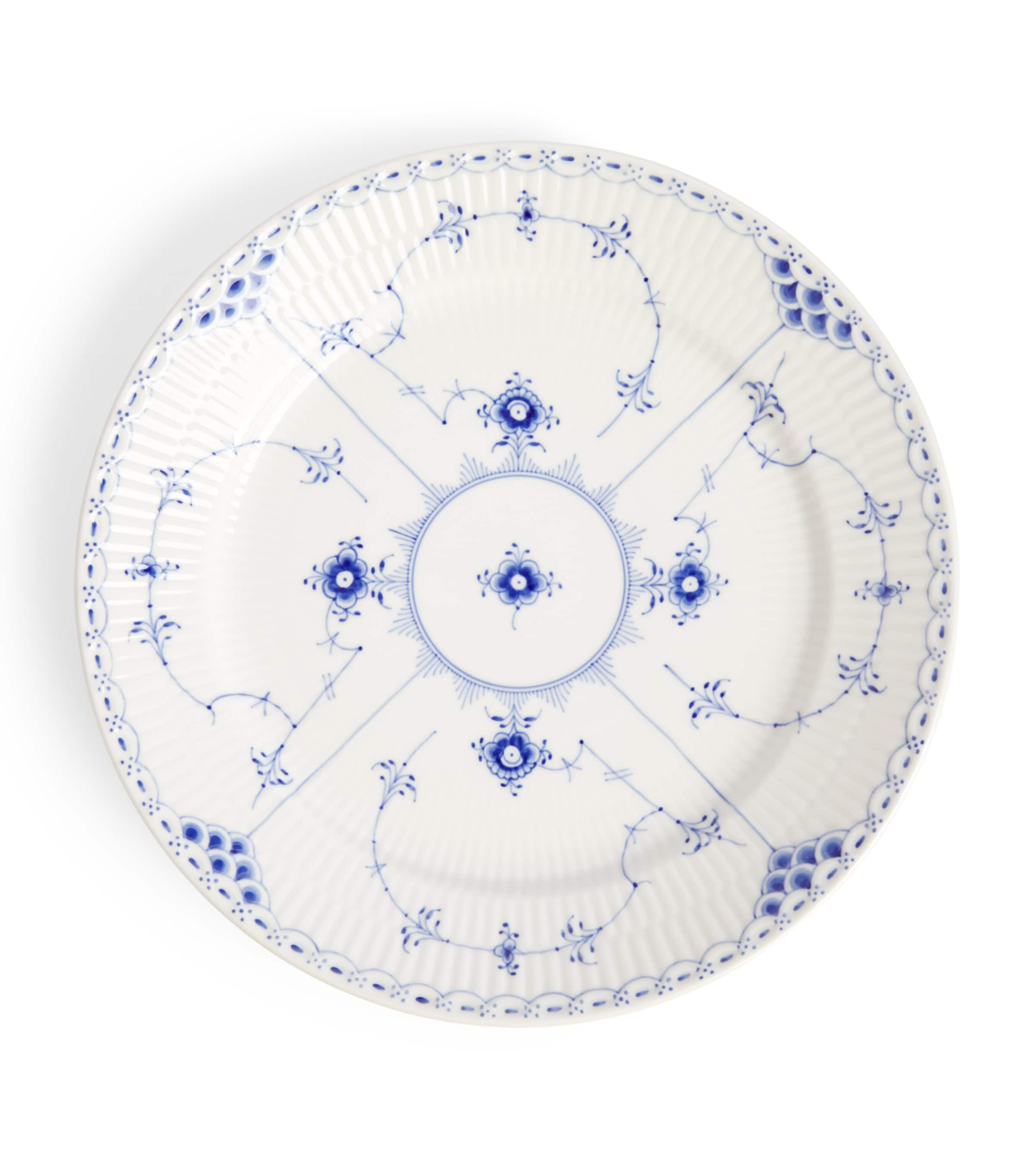 Shop Royal Copenhagen Blue Fluted Half Lace Plate