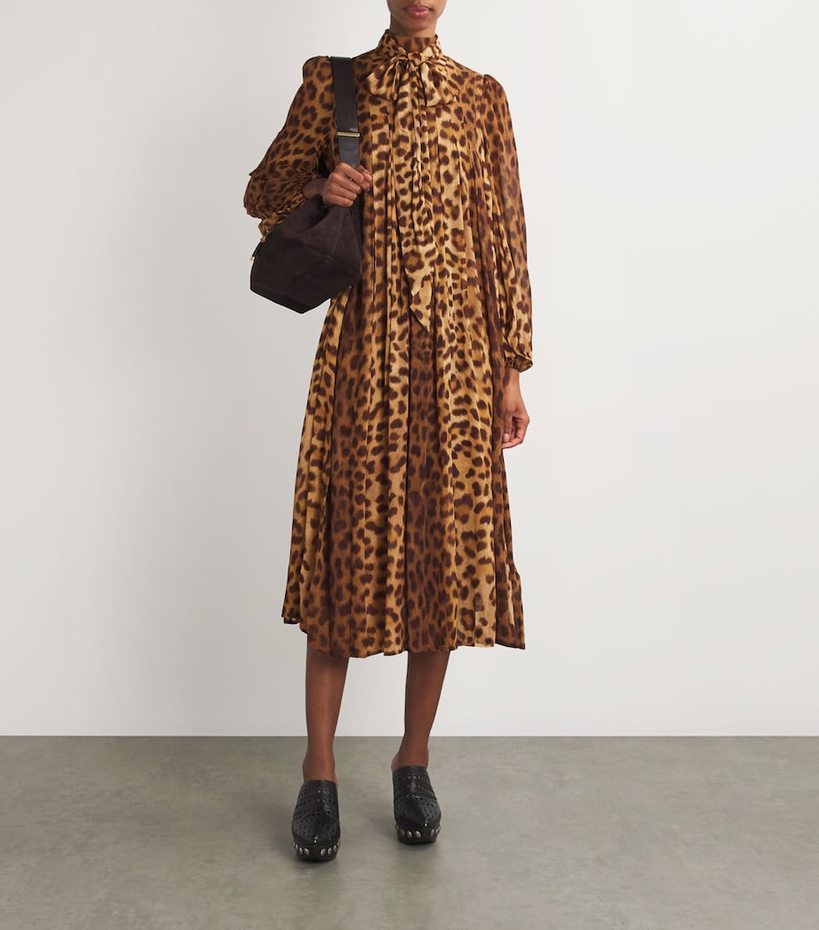 zimmermann tie neck midi dress Rhiannon Tie Neck Midi Dress