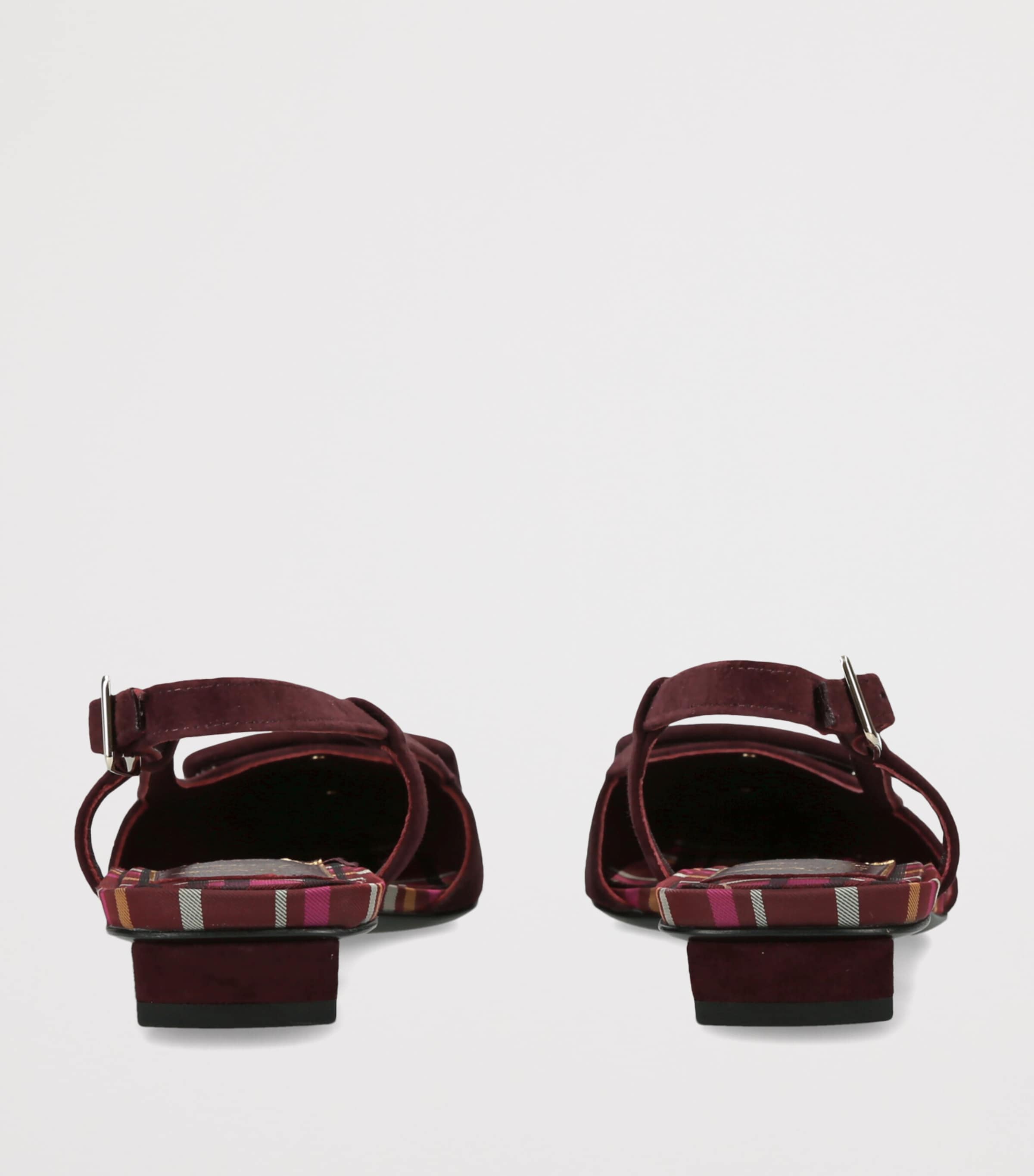 Roger Vivier Suede Belle Vivier Slingback Pumps 25 Wine Image 4