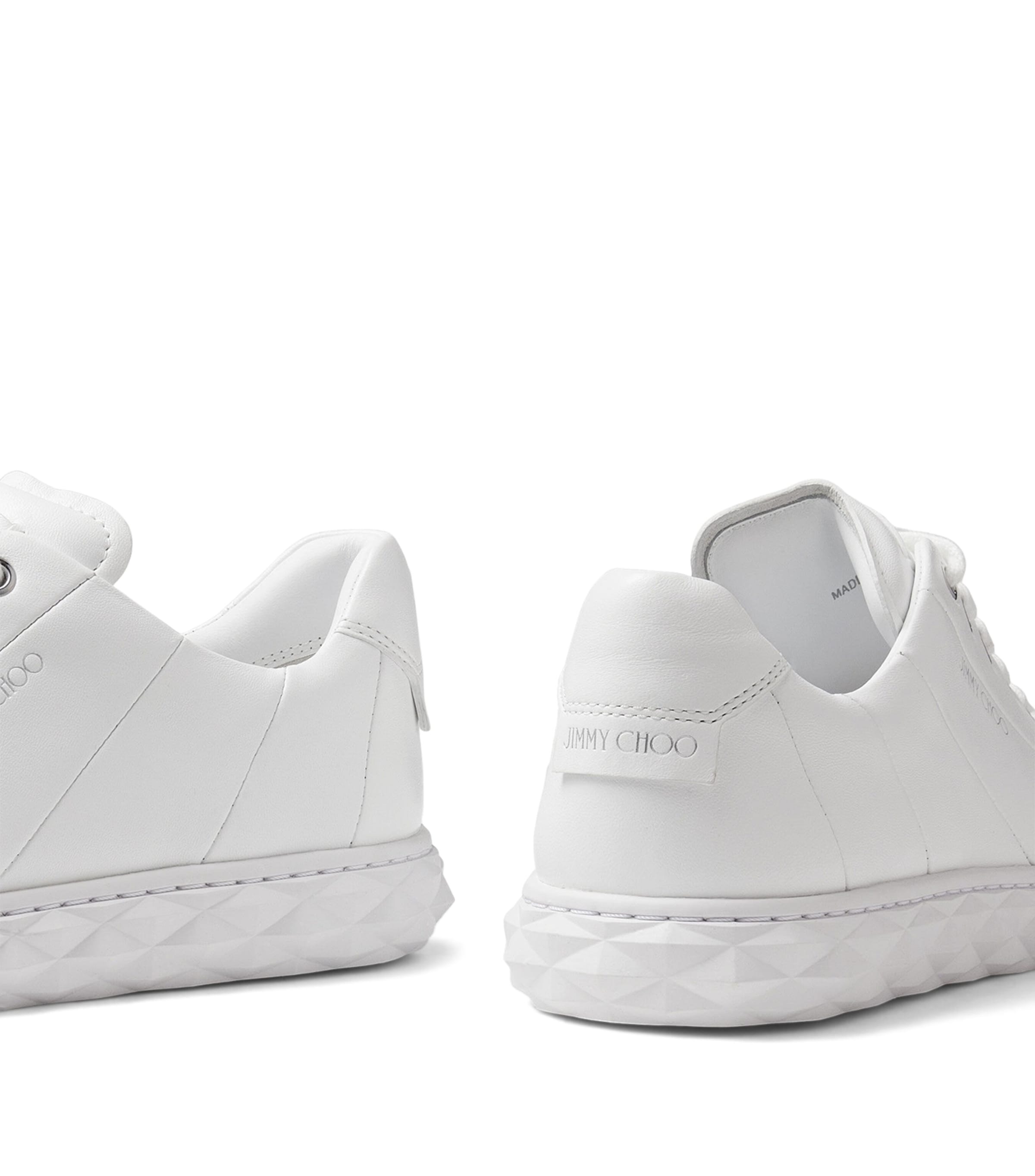 Jimmy Choo Diamond Light Leather Sneakers V White/white Image 6