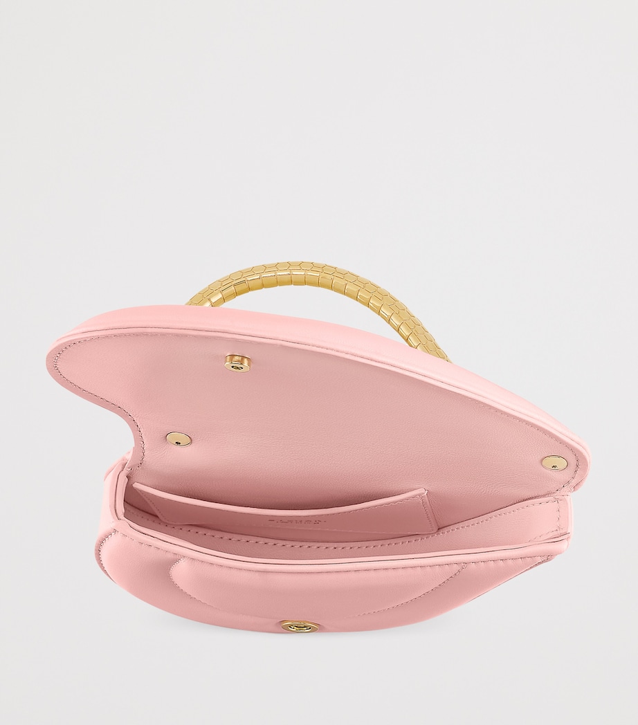 Leather Serpenti Cuore 1968 Top-Handle Bag PINK MEDIUM Image 3