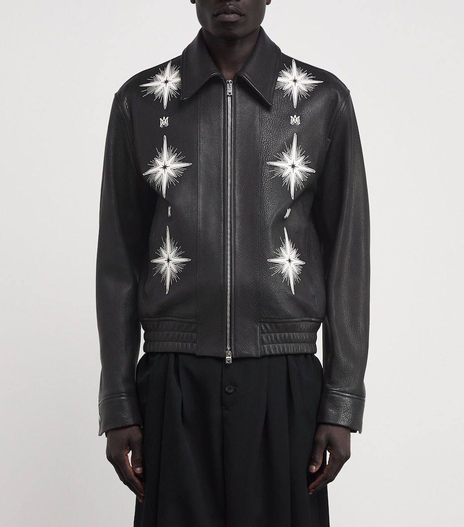 Starbust Leather Jacket BLACK Image 3
