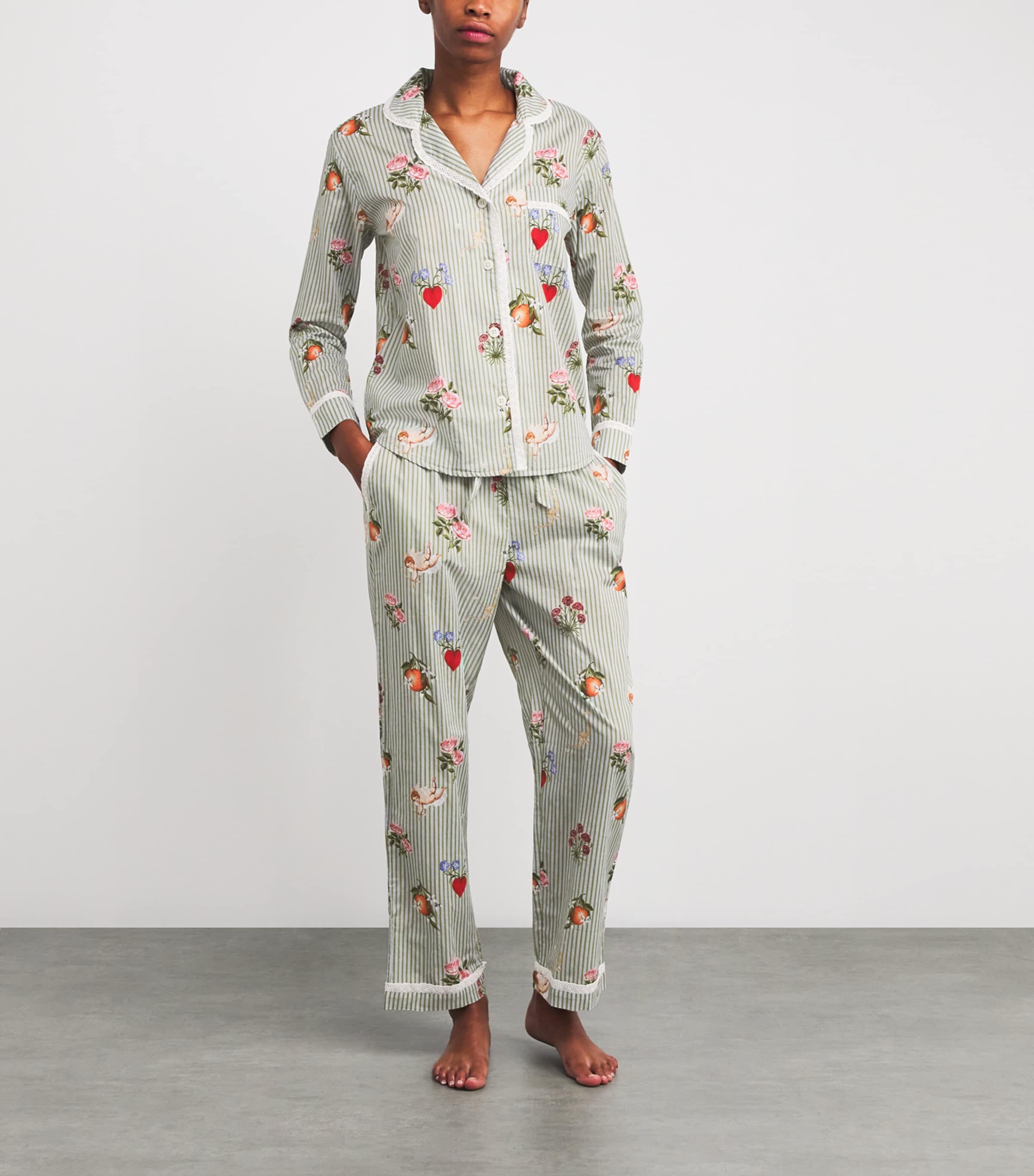 Cotton Primavera Pyjama Set PINSTRIPE Image 2