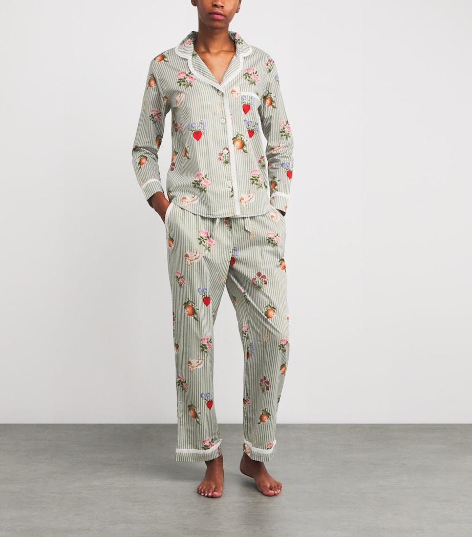 Cotton Primavera Pyjama Set PINSTRIPE Image 2