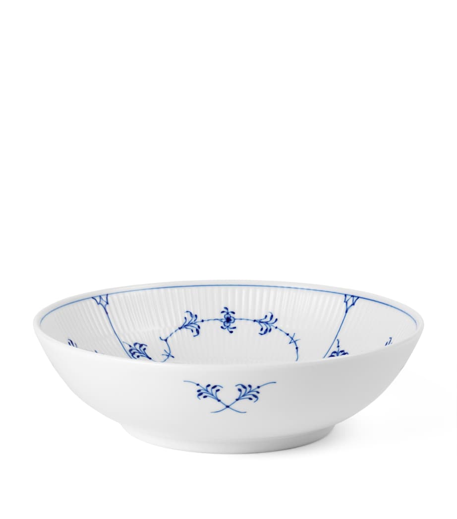 Royal Copenhagen Porcelain Blue Fluted Serving Bowl (21cm) Blue Image 1