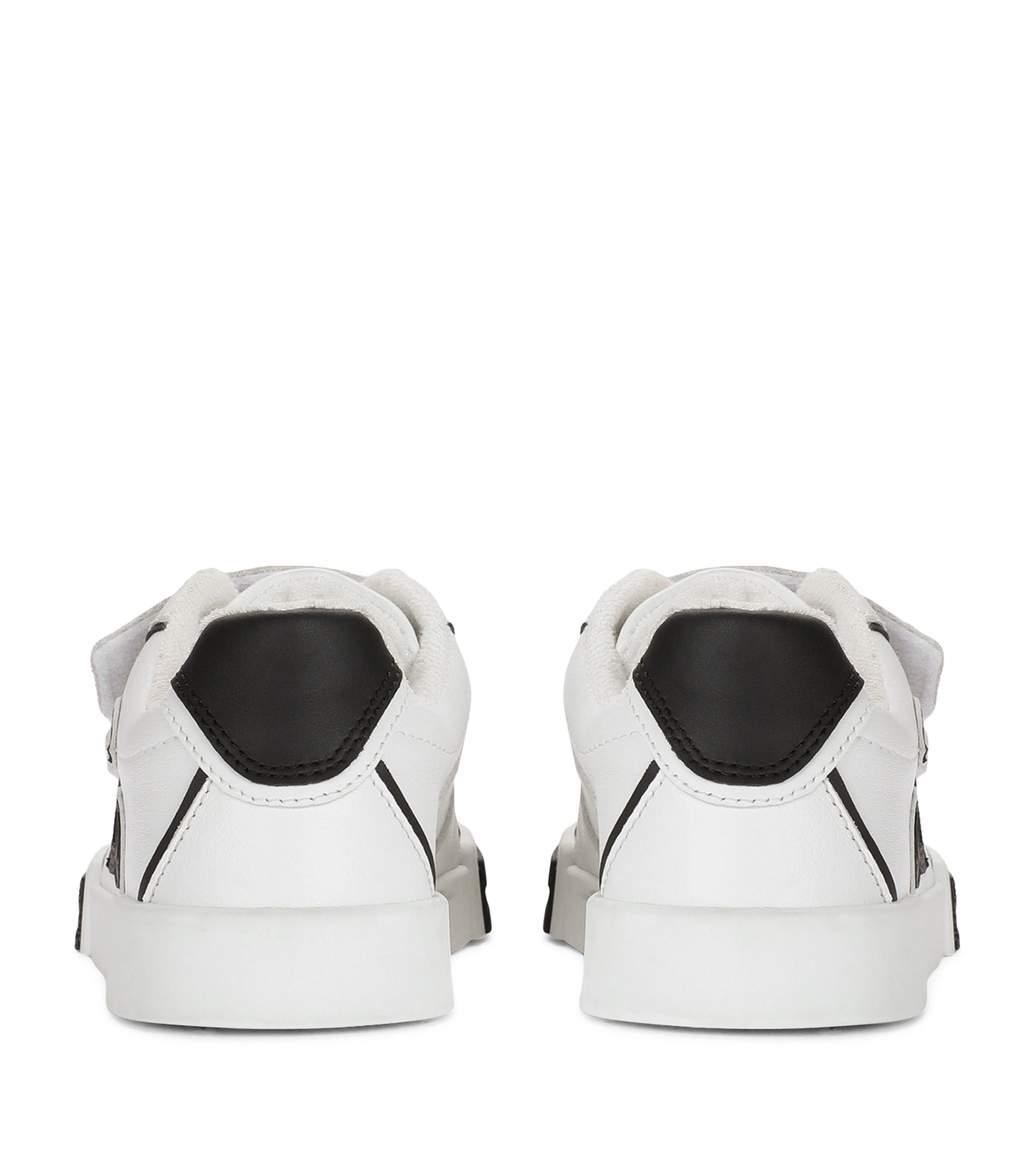 Leather Portofino Sneakers 8B926-WHITE/BLACK Image 2