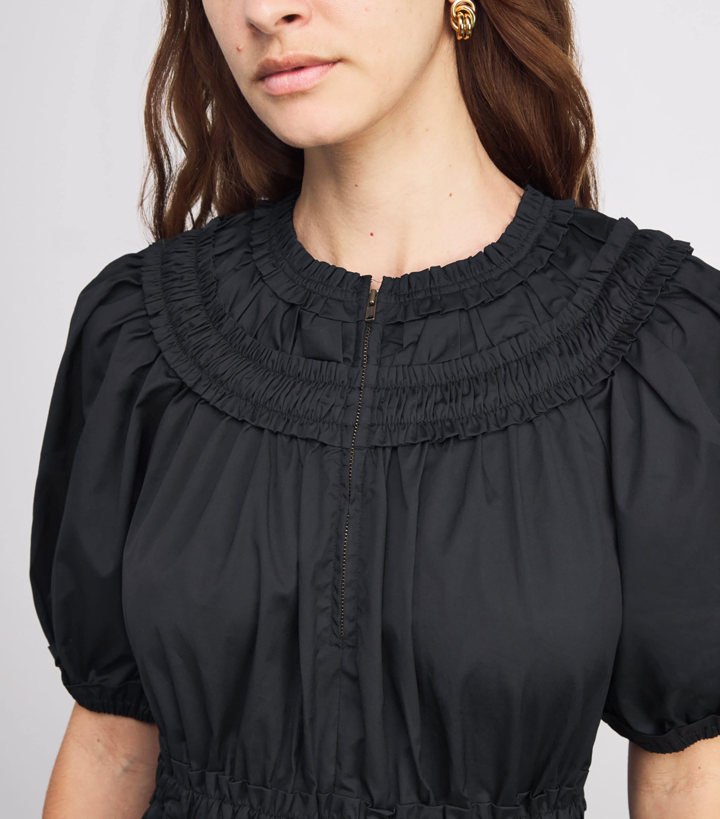 Ulla Johnson Womens Cotton Othella Midi Dress Noir Image 4