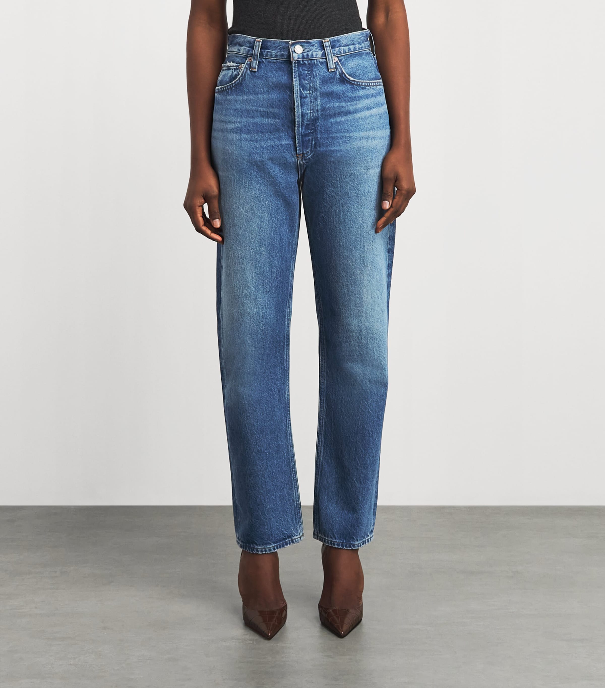 AGOLDE Womens 90’s Pinch Waist Cropped Jeans Circ Image 4